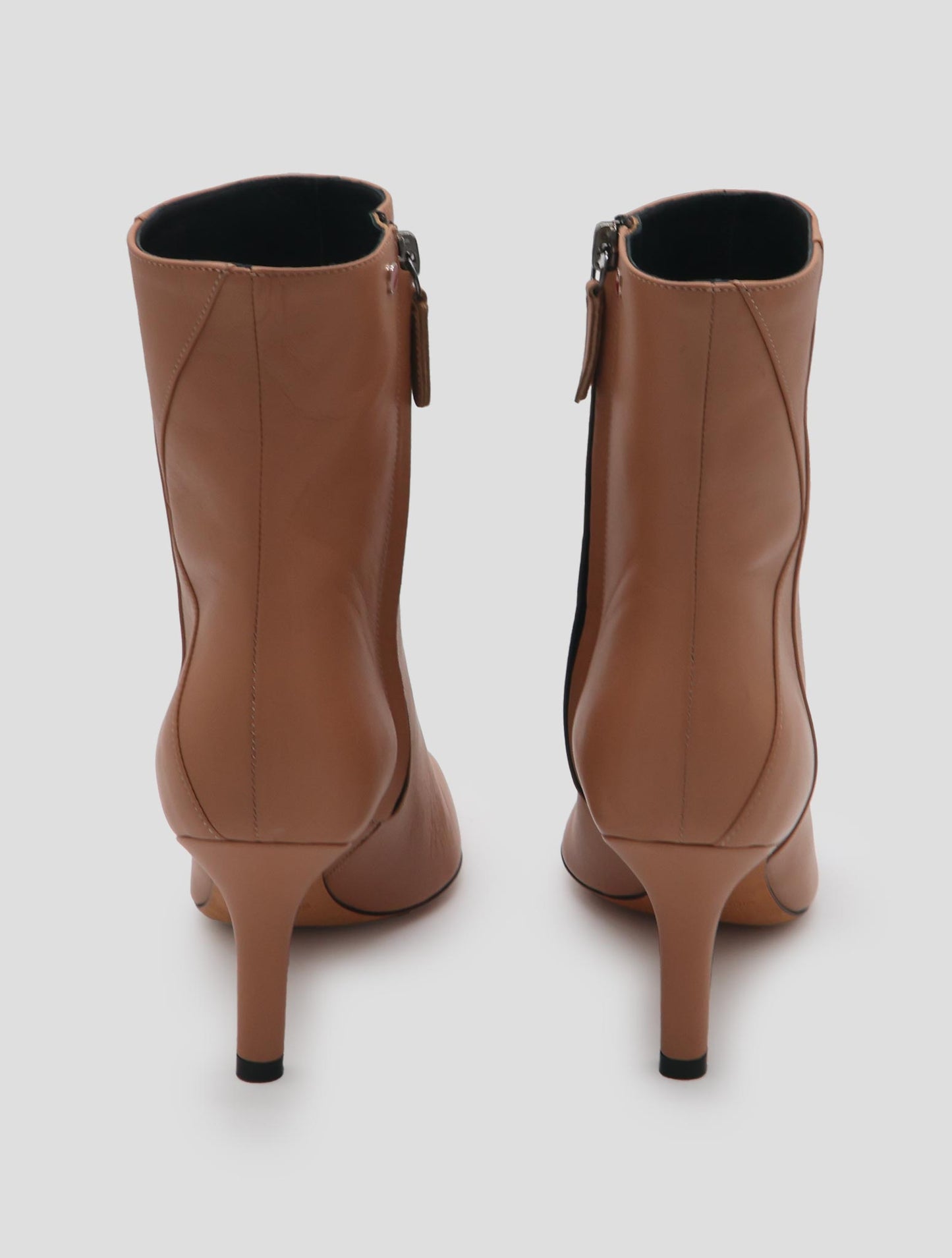 Kiton Brown Leather Boots Women