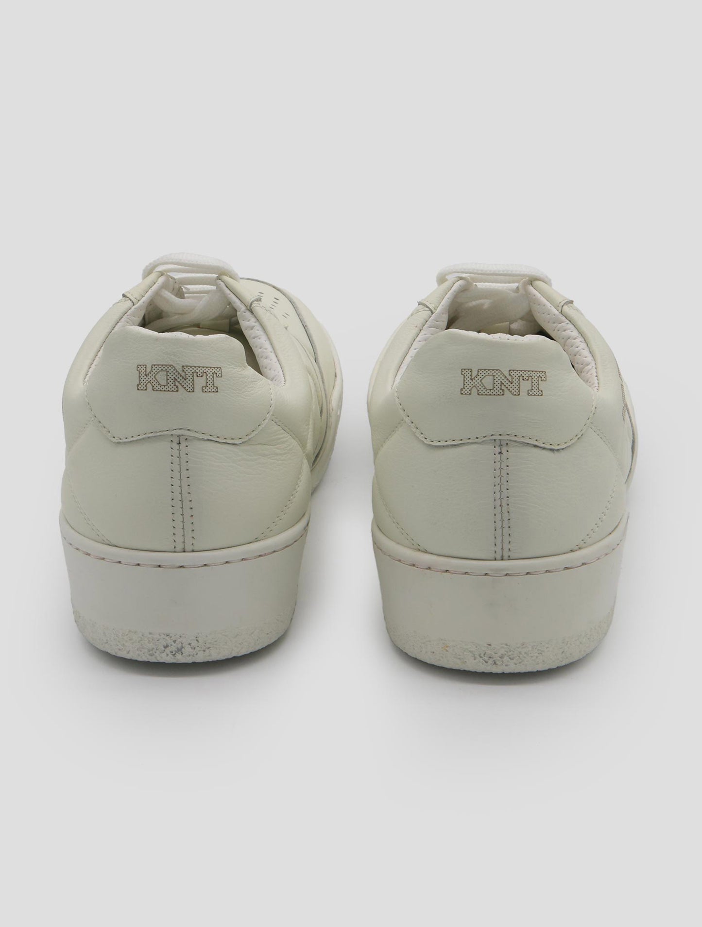 Kiton Knt White Leather Sneakers