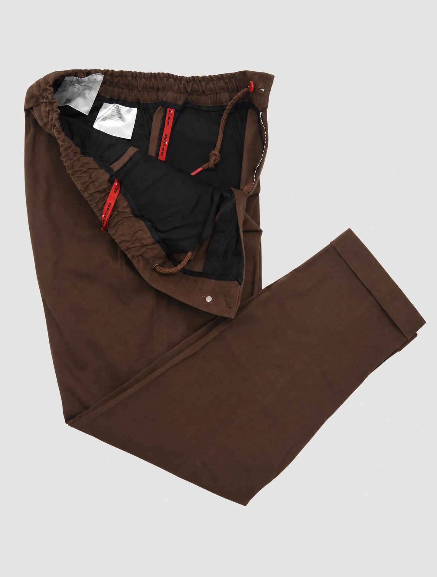 Kiton Dark Brown Cotton Ea Pants