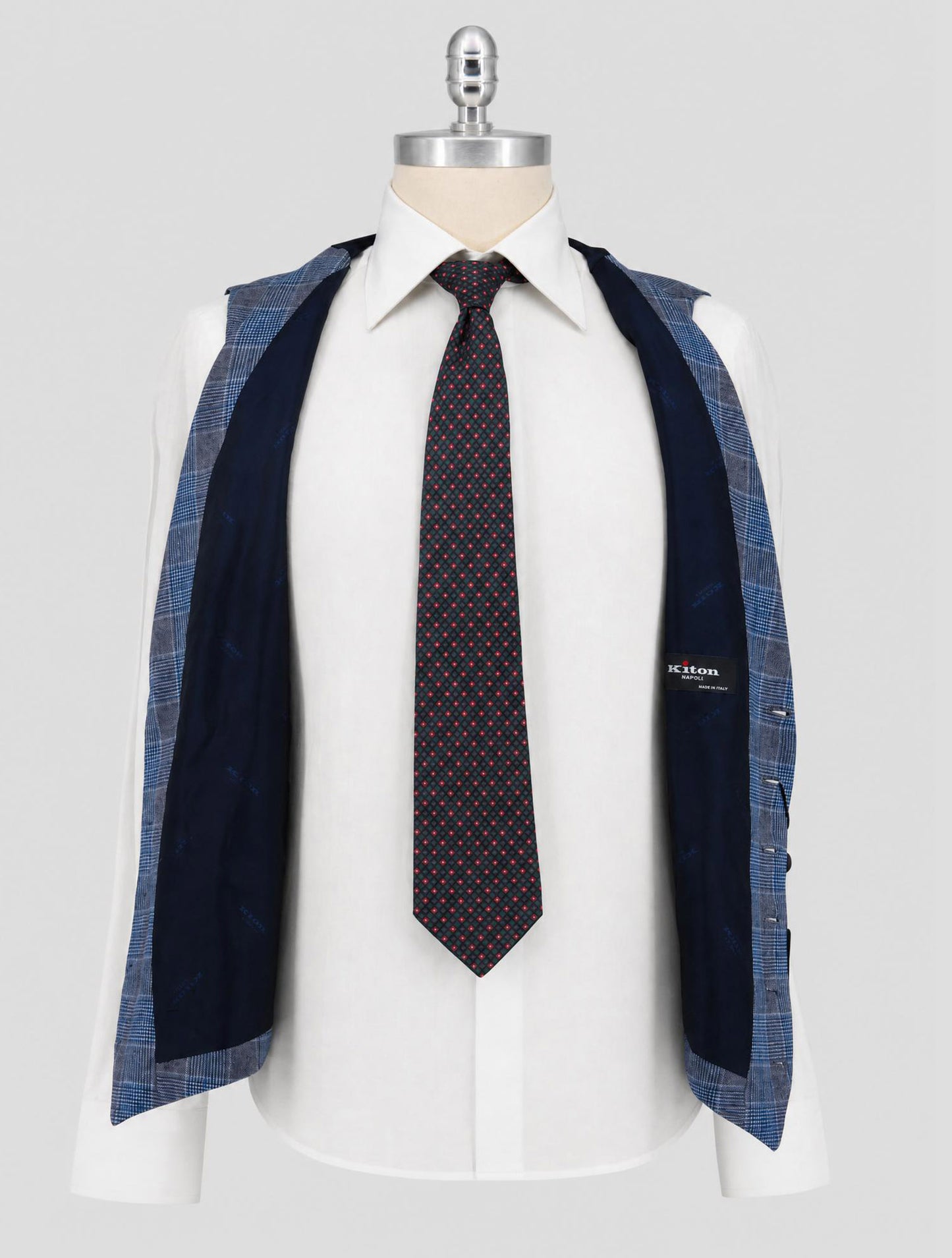 Kiton Blue Gray Cashmere Wool 14 Micron Vest