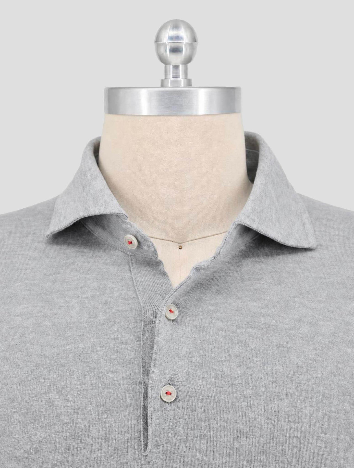 Kiton Gray Cotton Polo