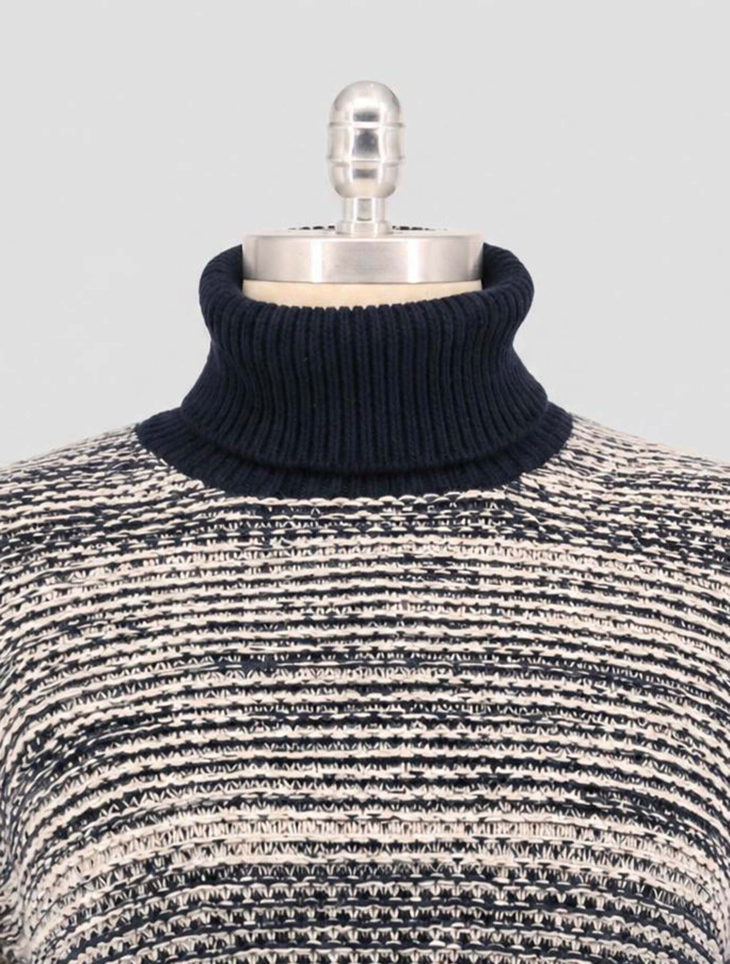 Kiton Blue Cashmere Sweater Turtleneck