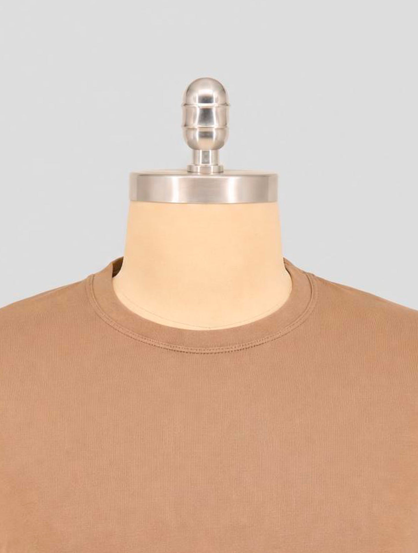 Kiton Brown Cotton Cashmere T-Shirt Long Sleeve