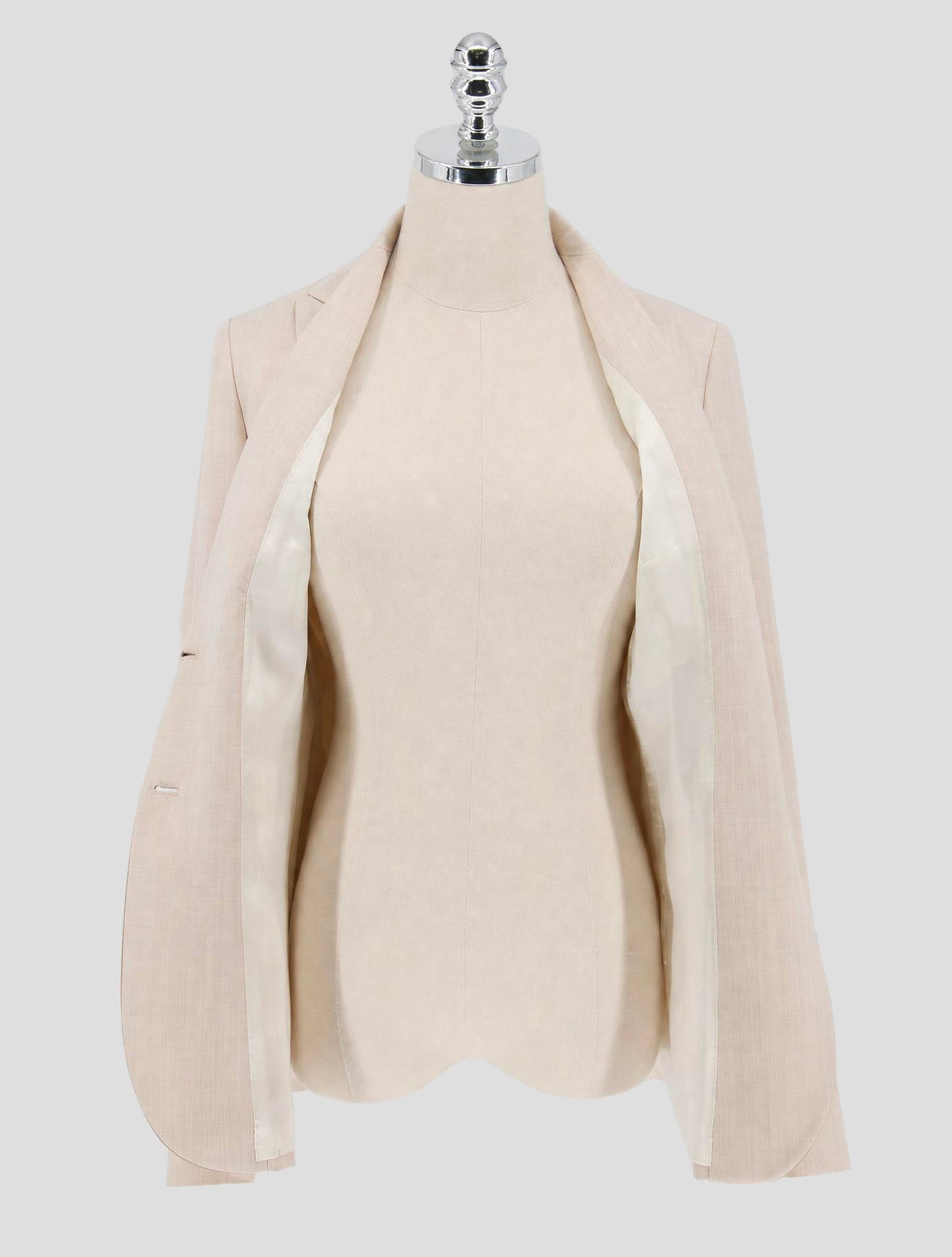 Kiton Beige Virgin Wool Blazer Women
