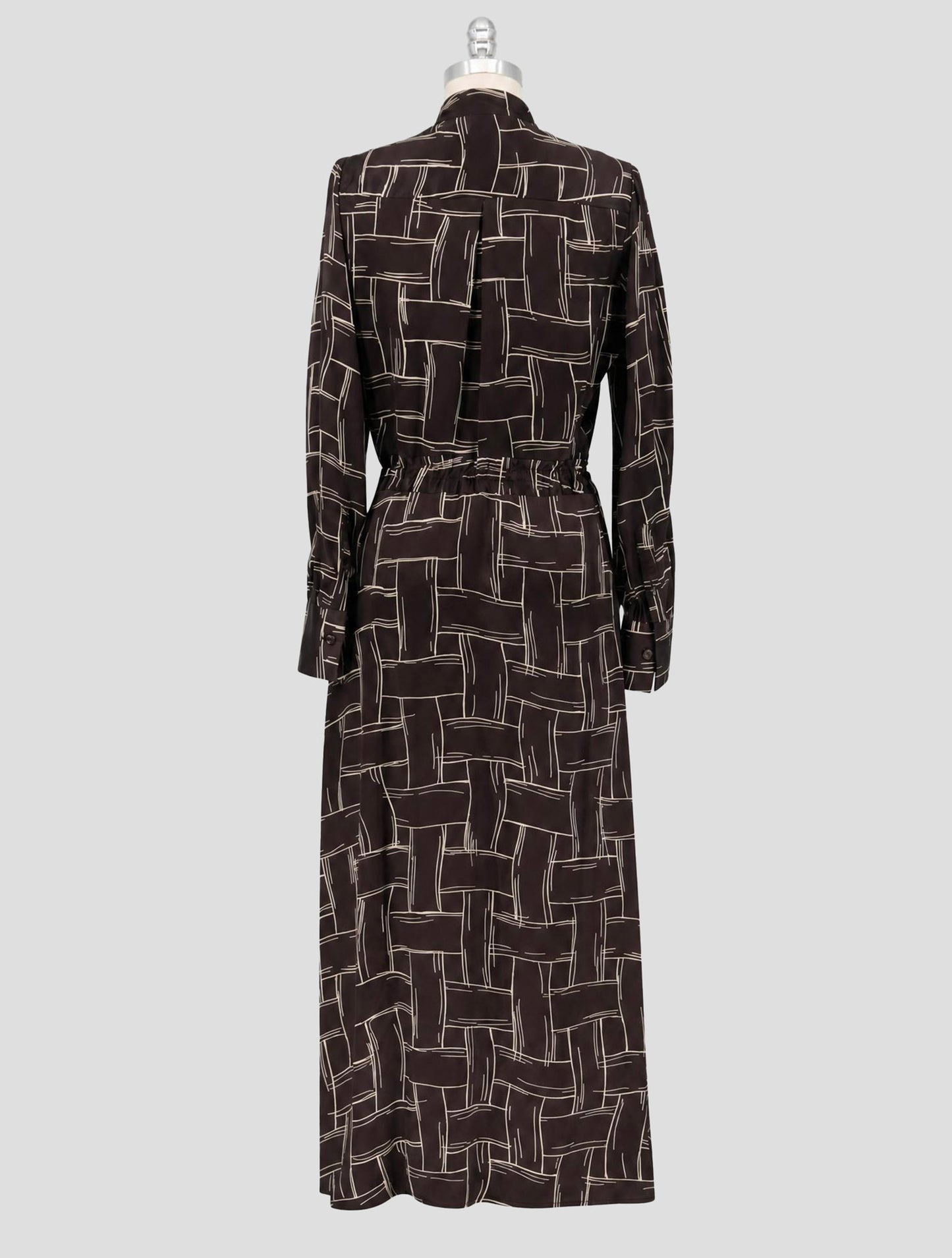 Kiton Dark Brown Silk Dress Women