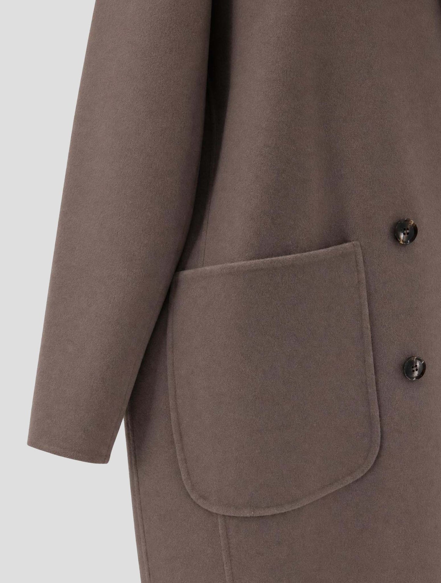 Kiton Taupe Cashmere Overcoat Women