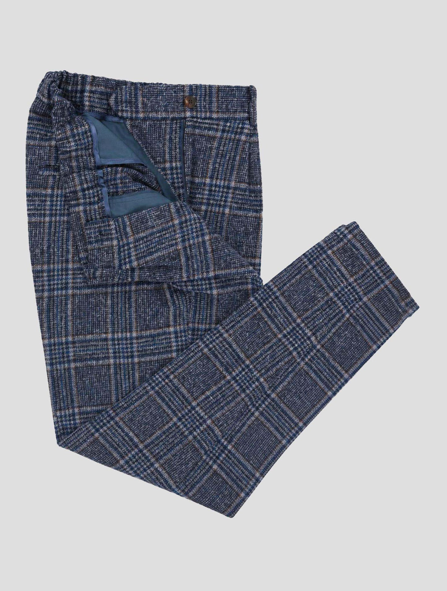 Kiton Blue Alpaca Cotton Pa Pants Women