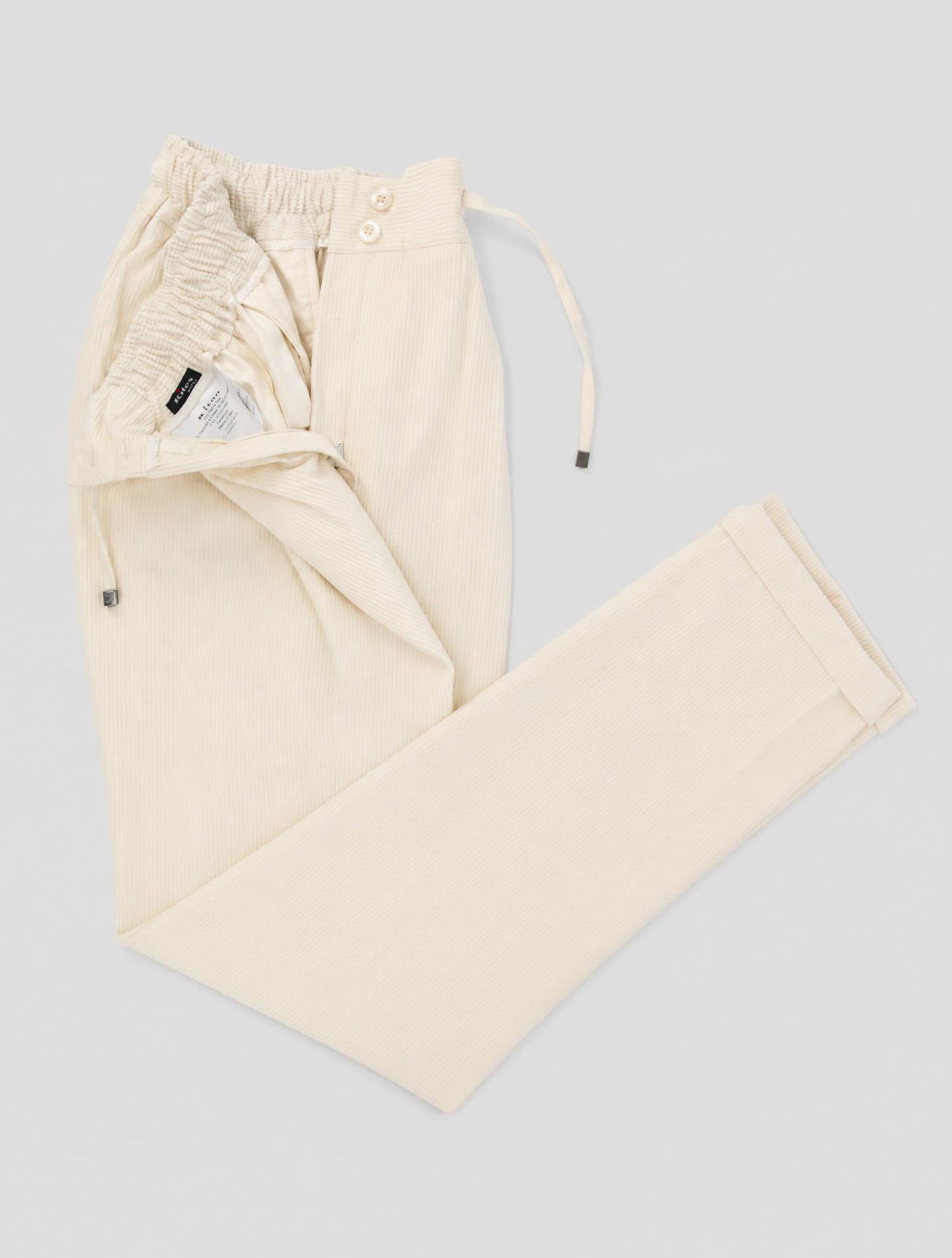 Kiton White Cotton Cashmere Ea Velvet Pants Women