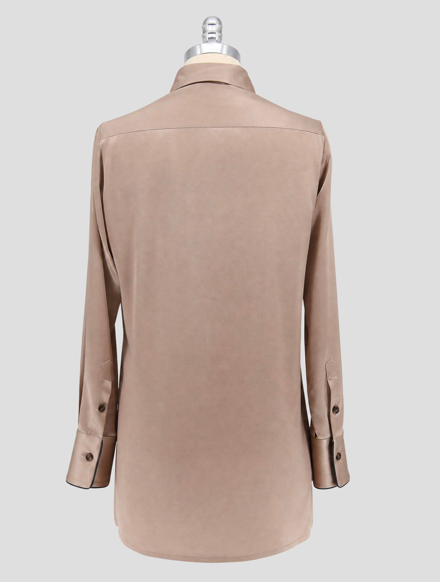 Kiton Brown Silk Dress Women