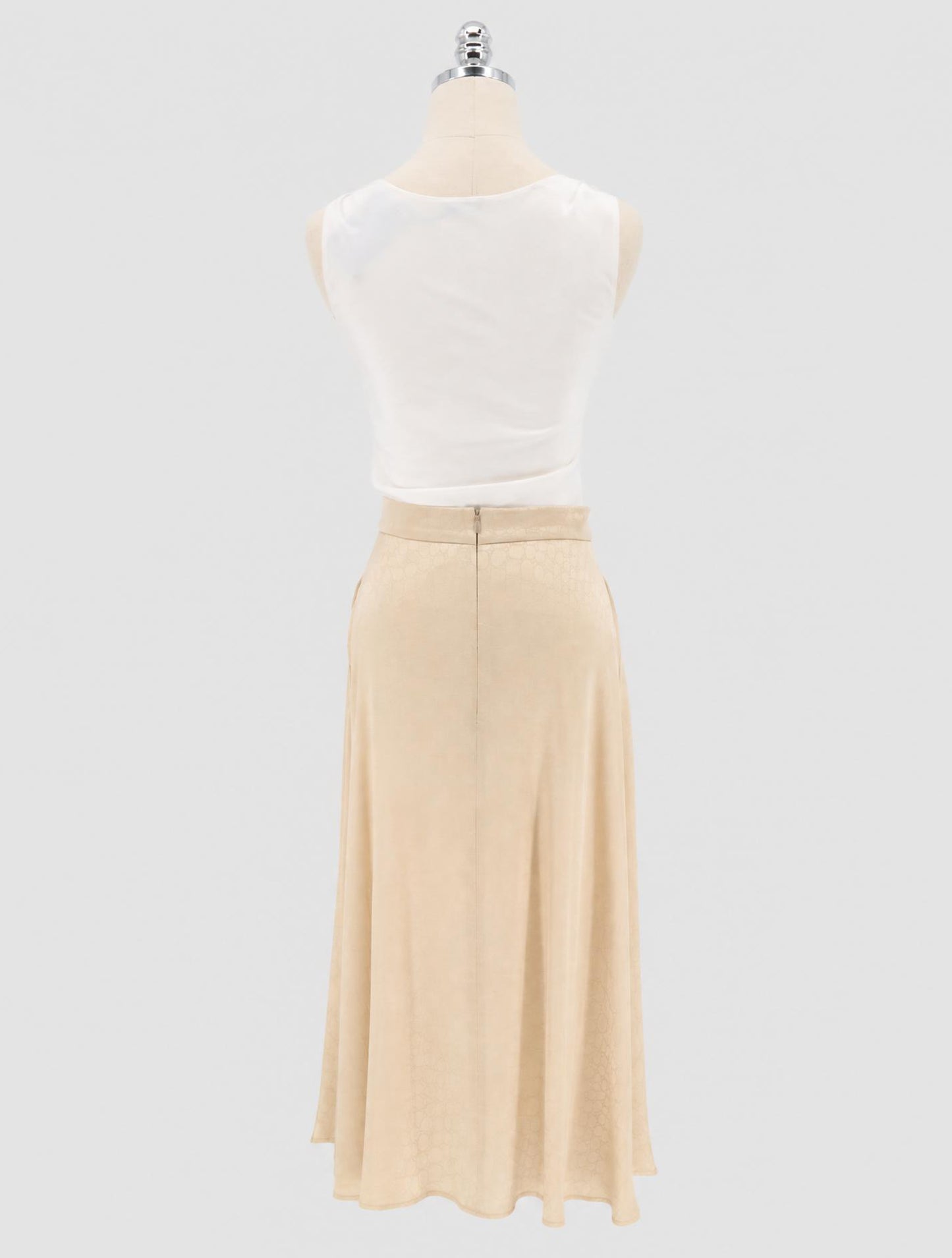 Kiton Beige Silk Skirt Women