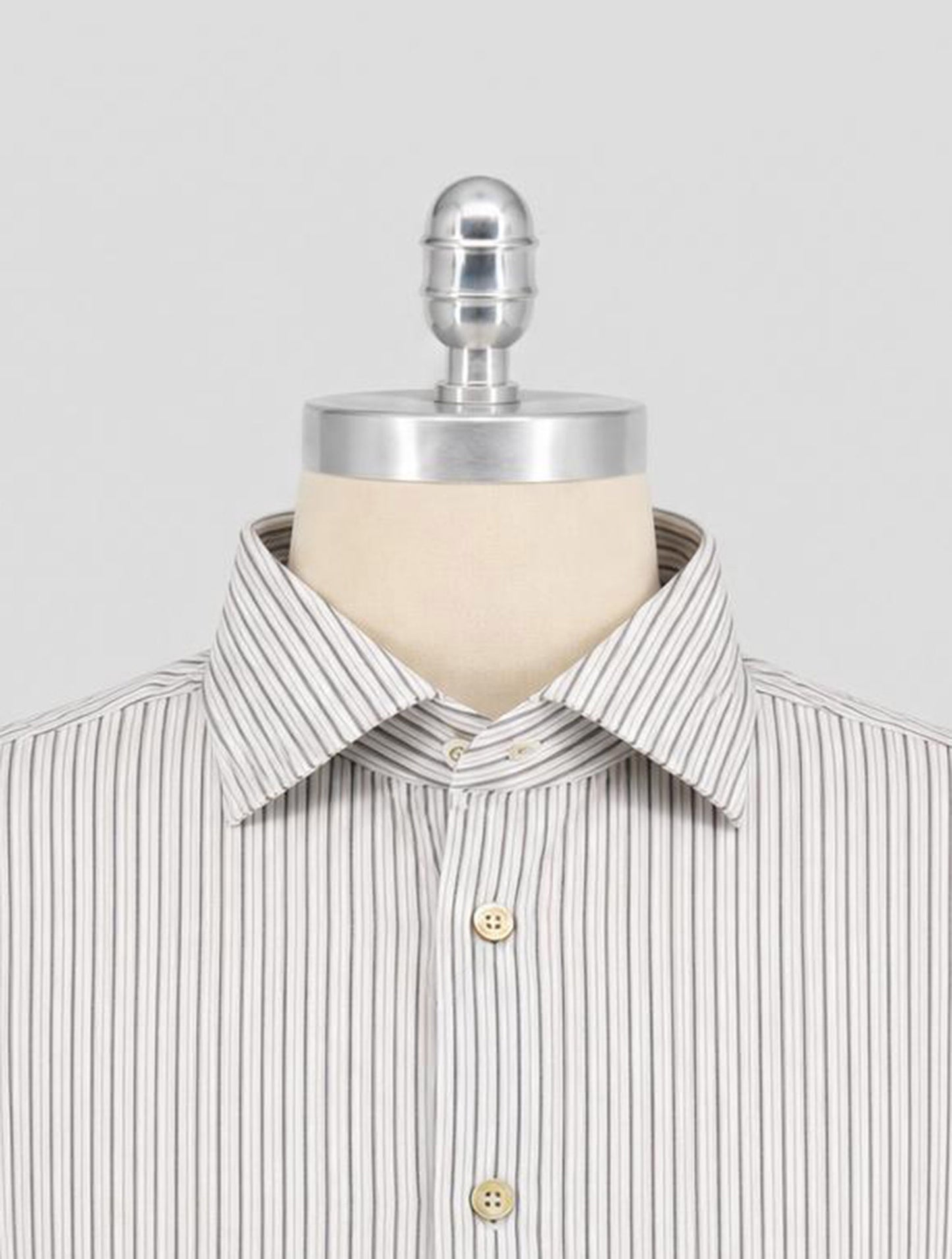 Kiton Blue Beige White Cotton Shirt
