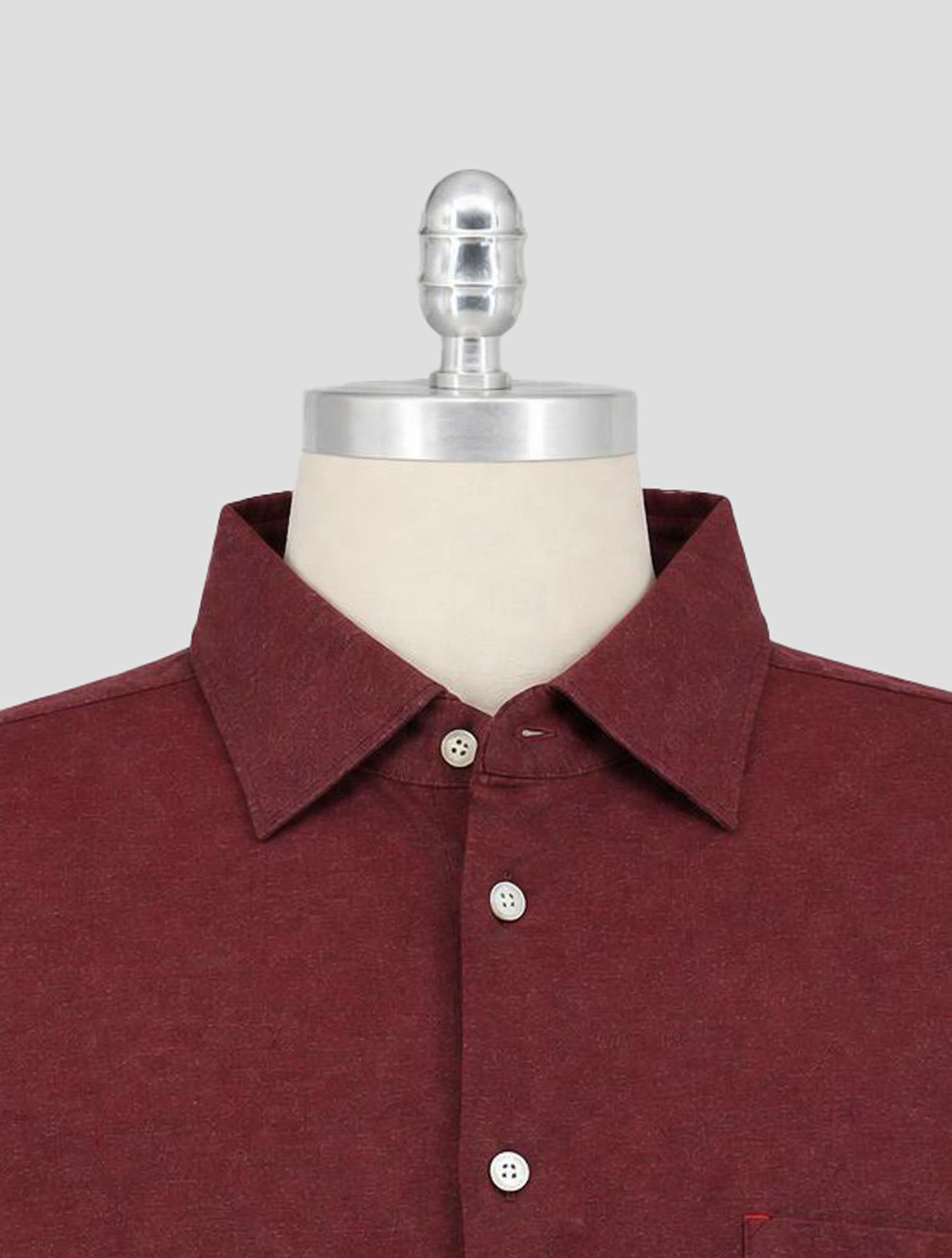 Kiton Burgundy Cotton Shirt