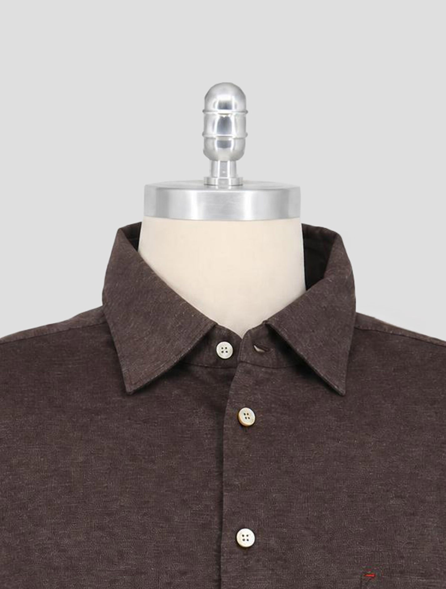 Kiton Brown Cotton Shirt