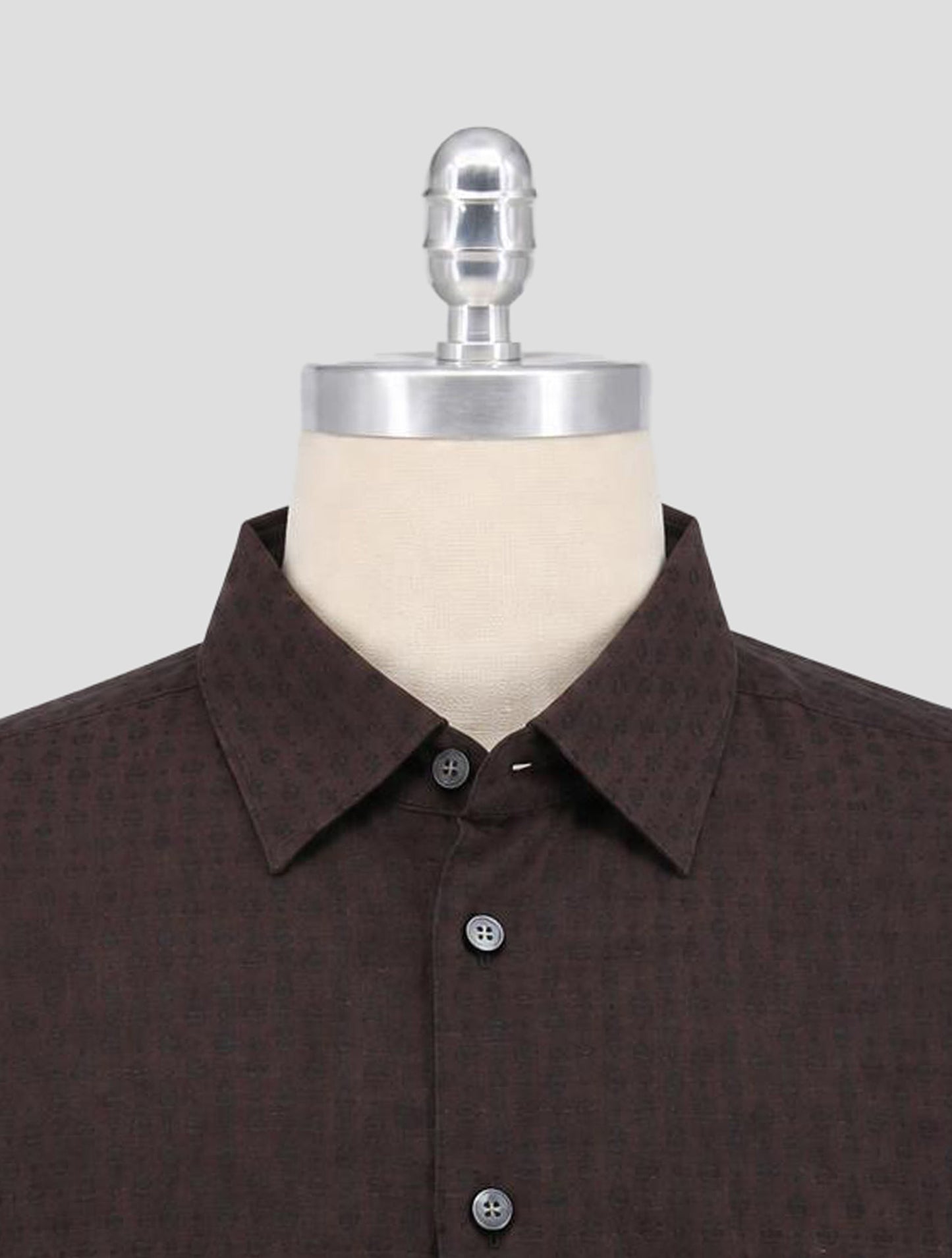 Kiton Brown Cotton Shirt
