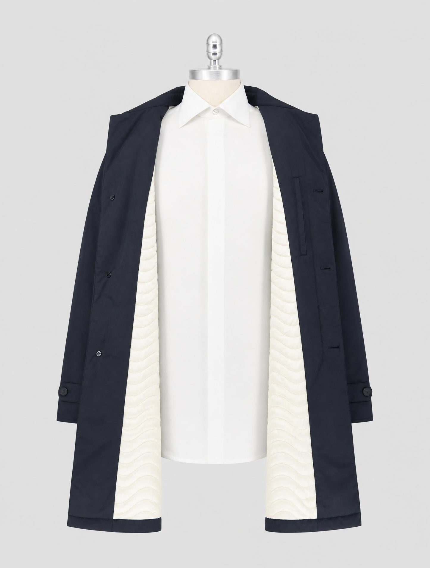 Kiton Knt Blue Pl Coat
