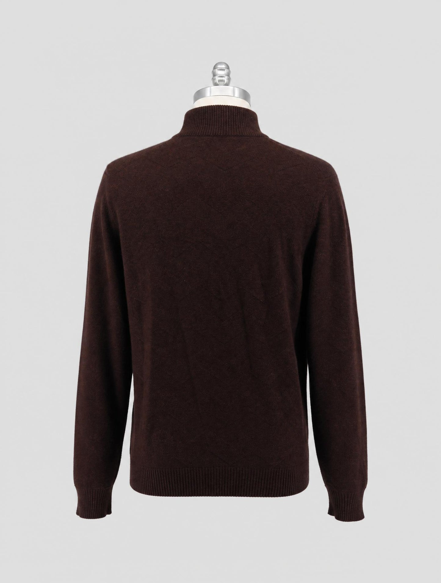 Kiton Brown Cashmere Sweater Full Zip