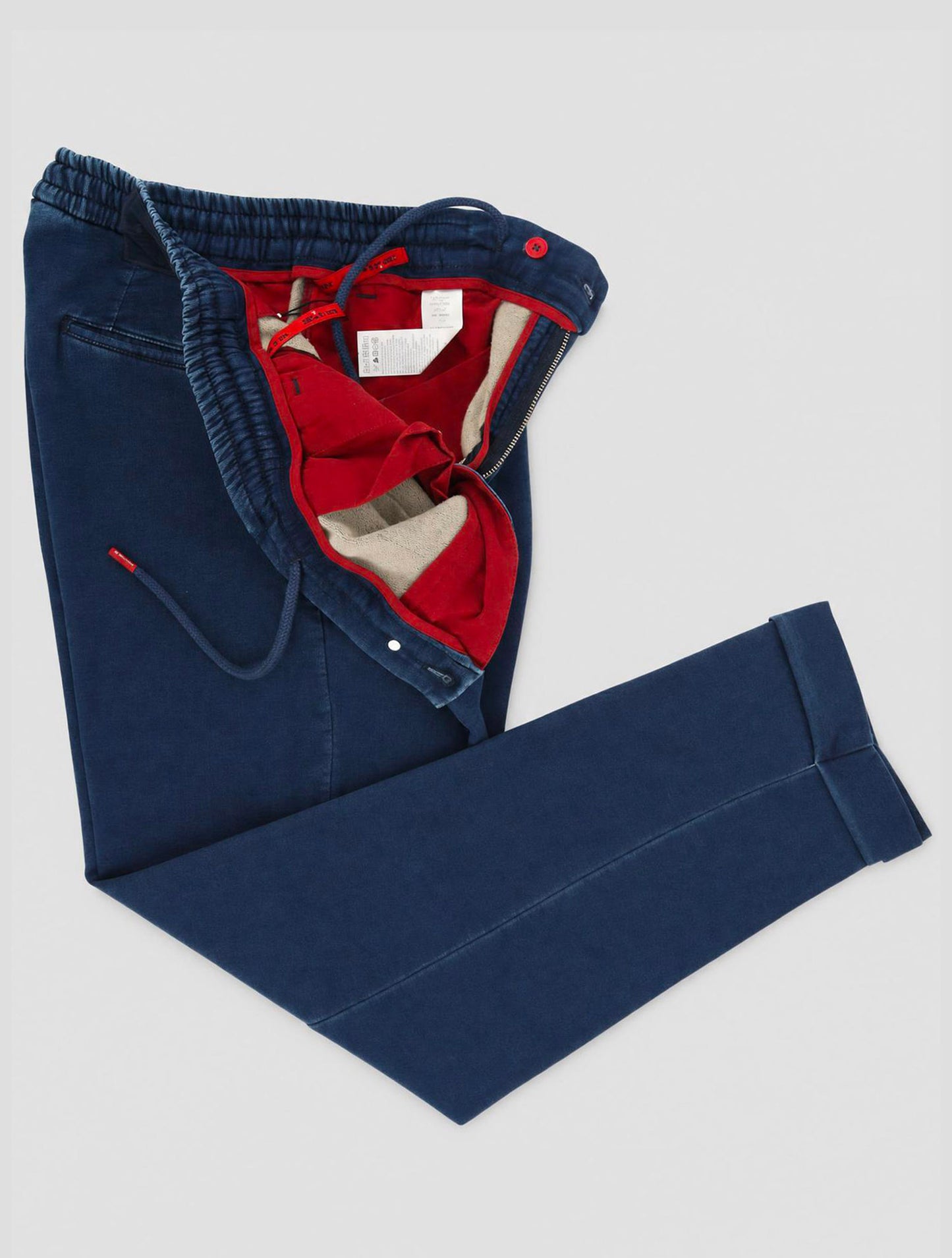 Kiton Blue Cotton Wool Pl Ea Pants