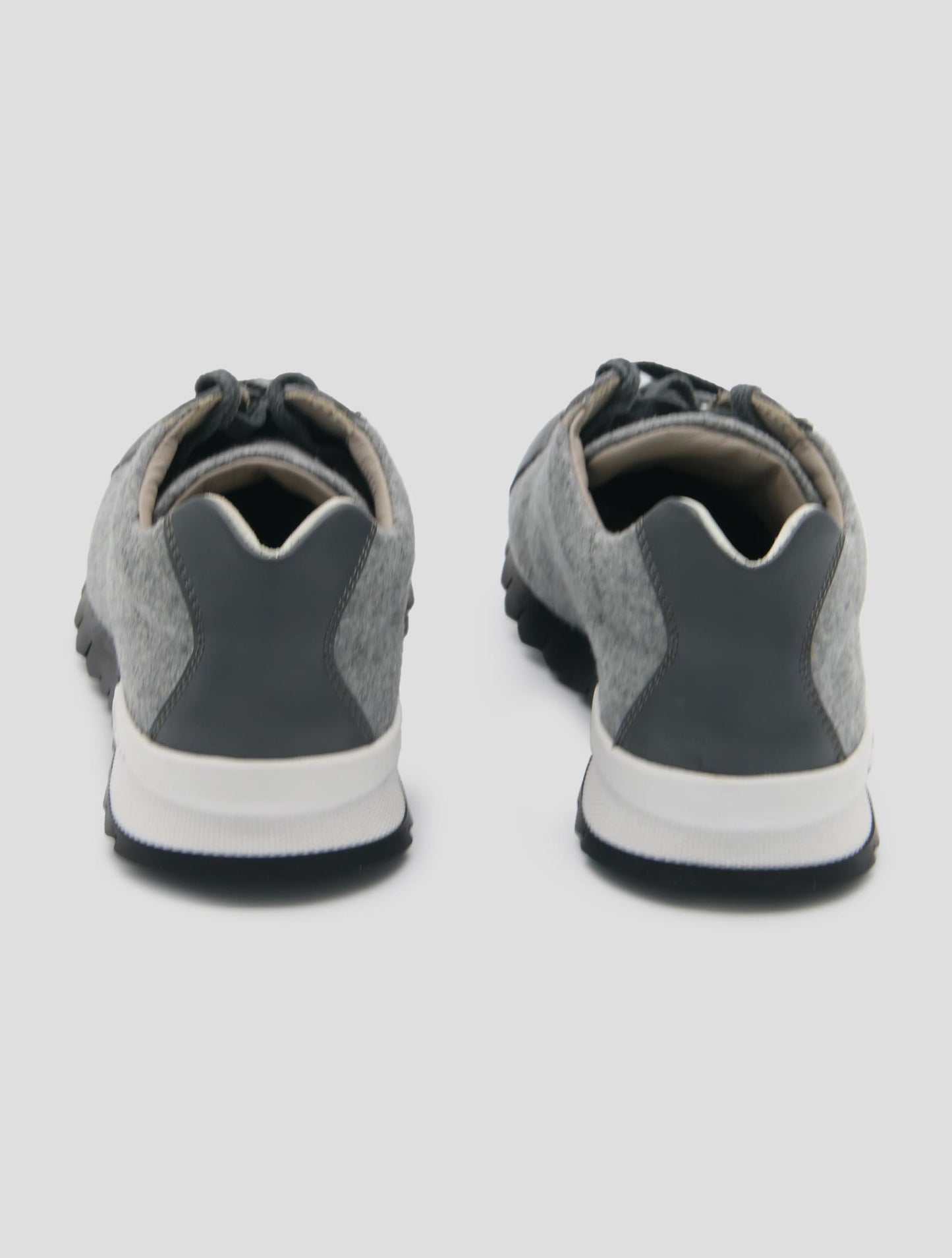 Kiton Gray Wool Sneakers Women