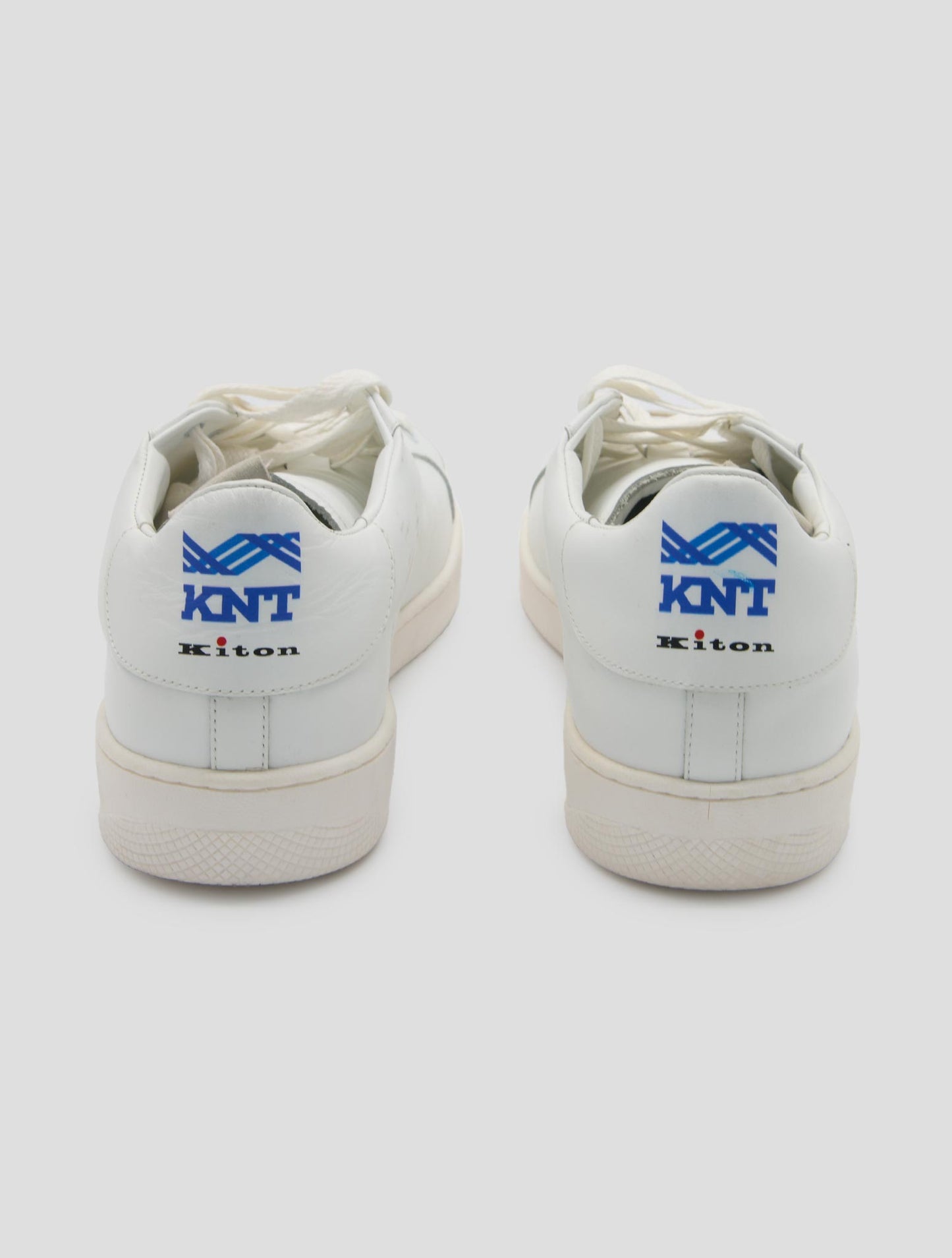 Kiton Knt White Leather Sneakers