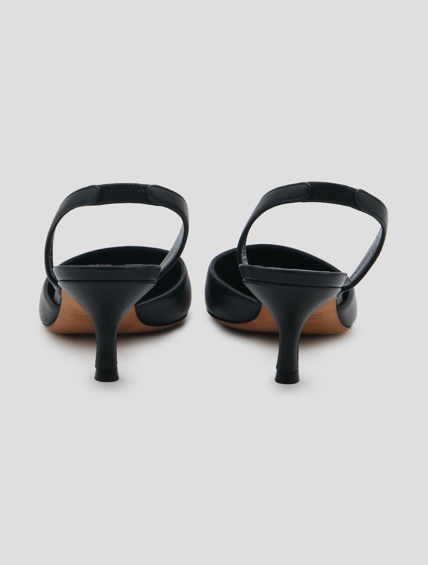 Kiton Black Leather Decollete Women