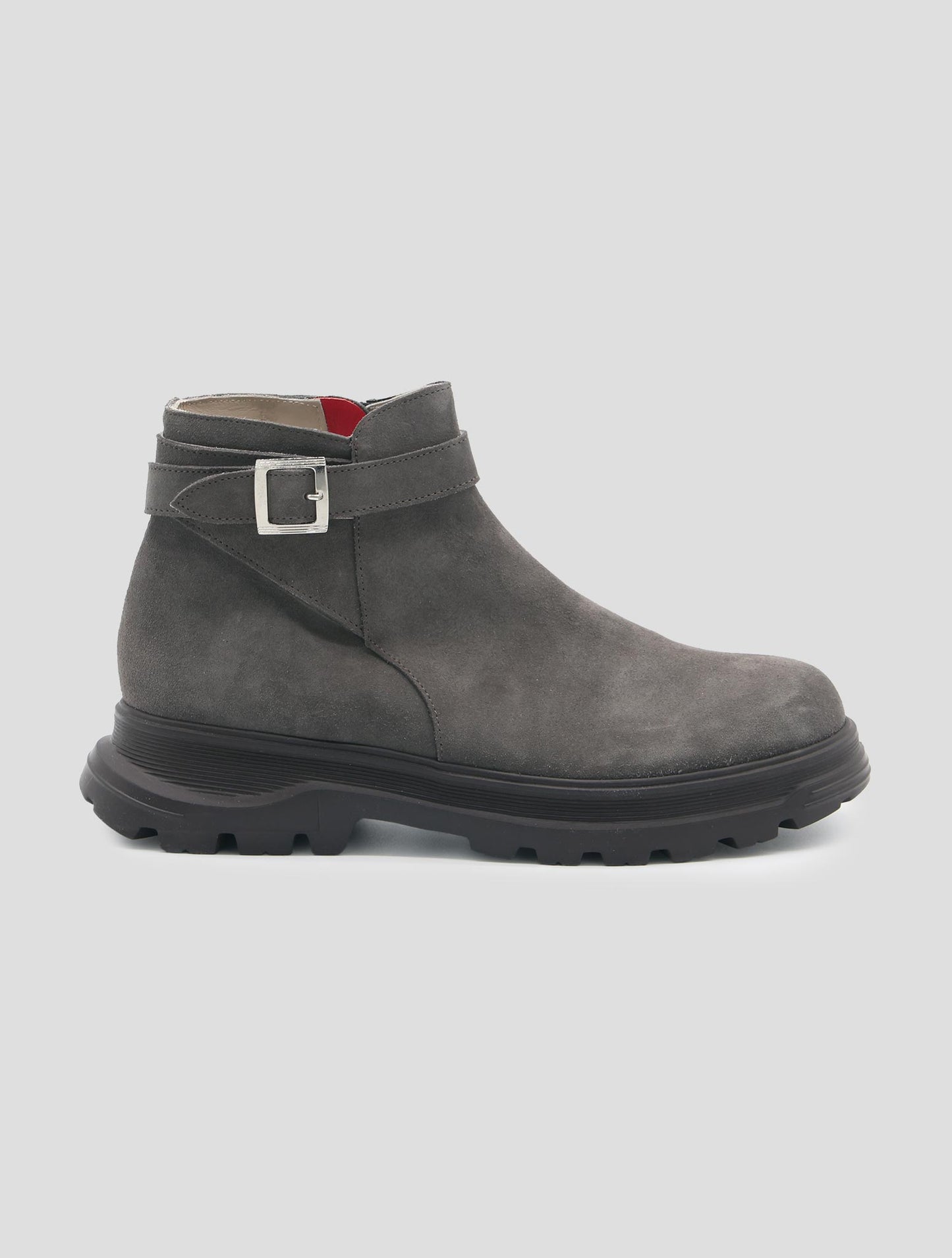 Kiton Gray Leather Suede Boots