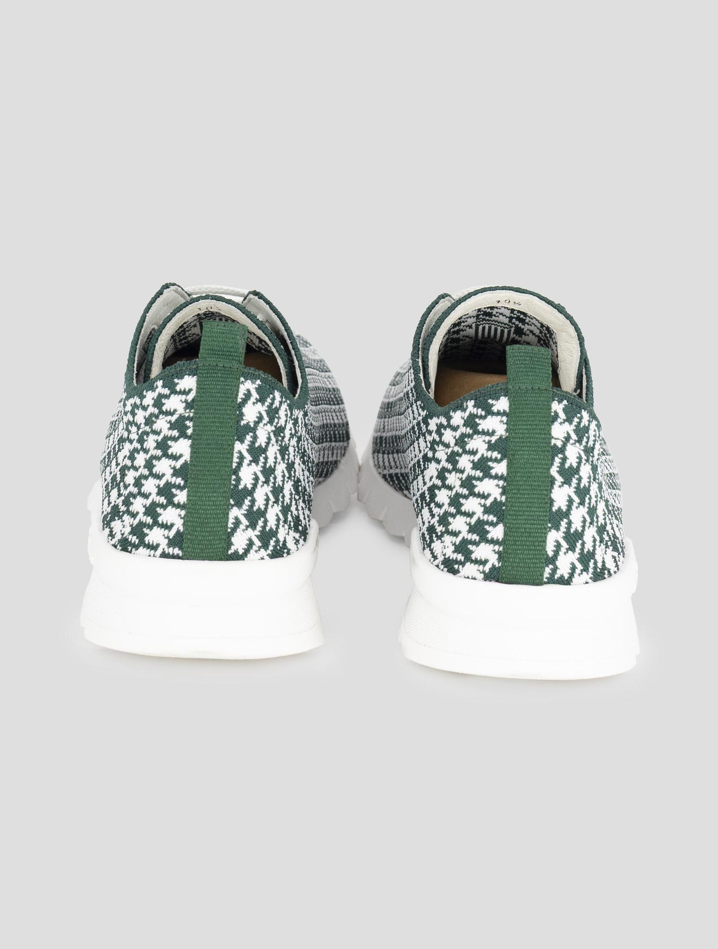 Kiton Green White Cotton Ea Sneakers
