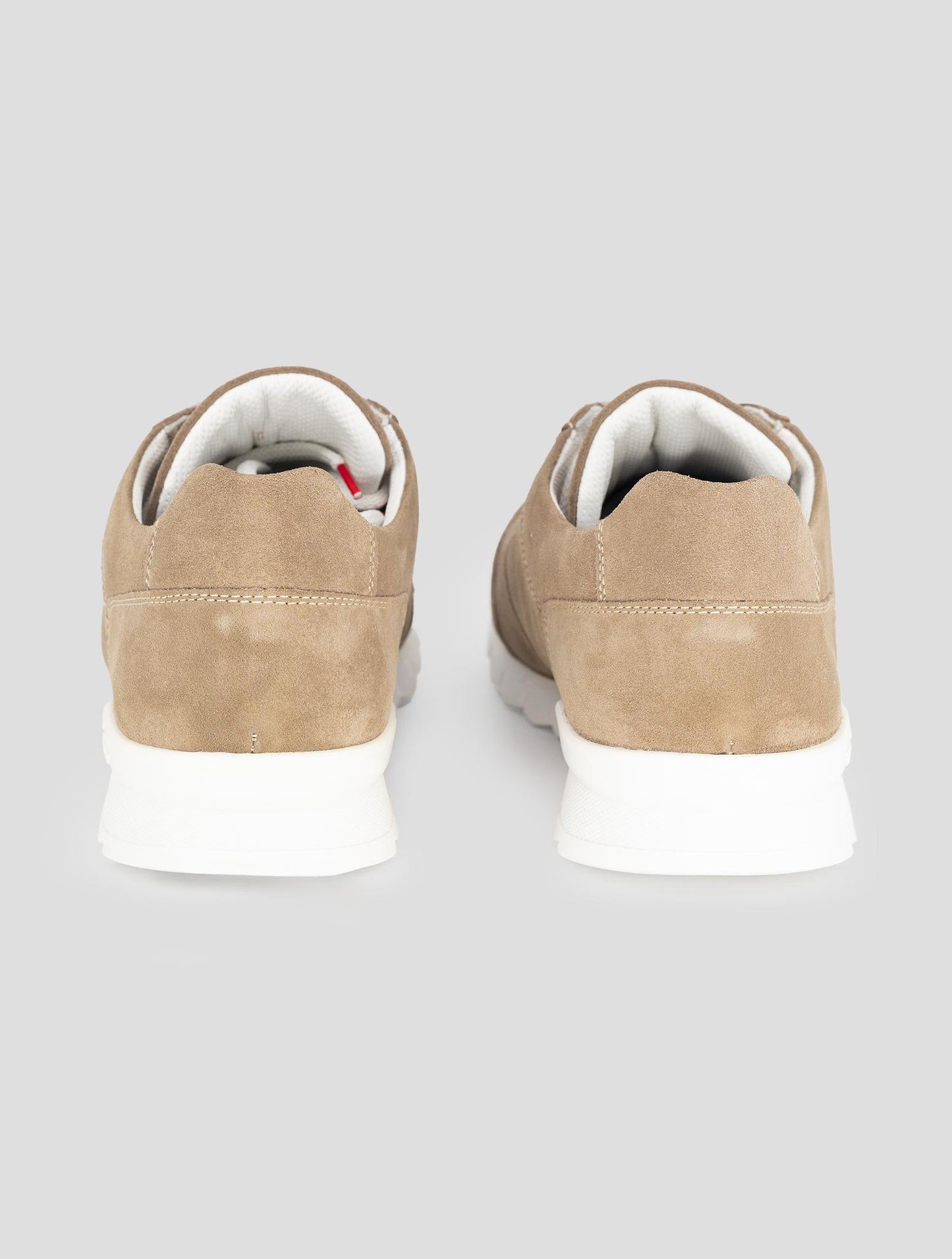 Kiton Beige Leather Suede Sneakers