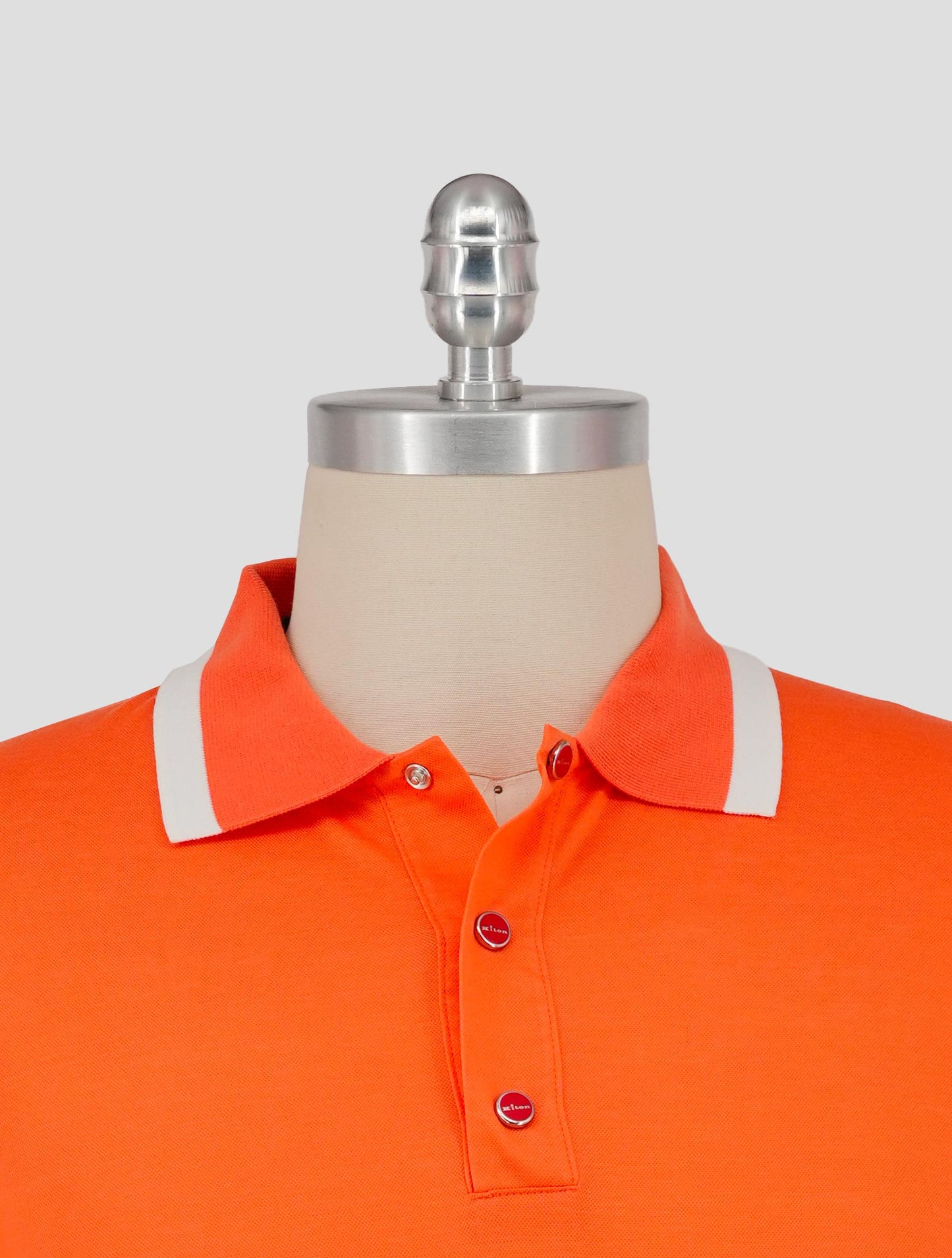 Kiton Orange Cotton Polo