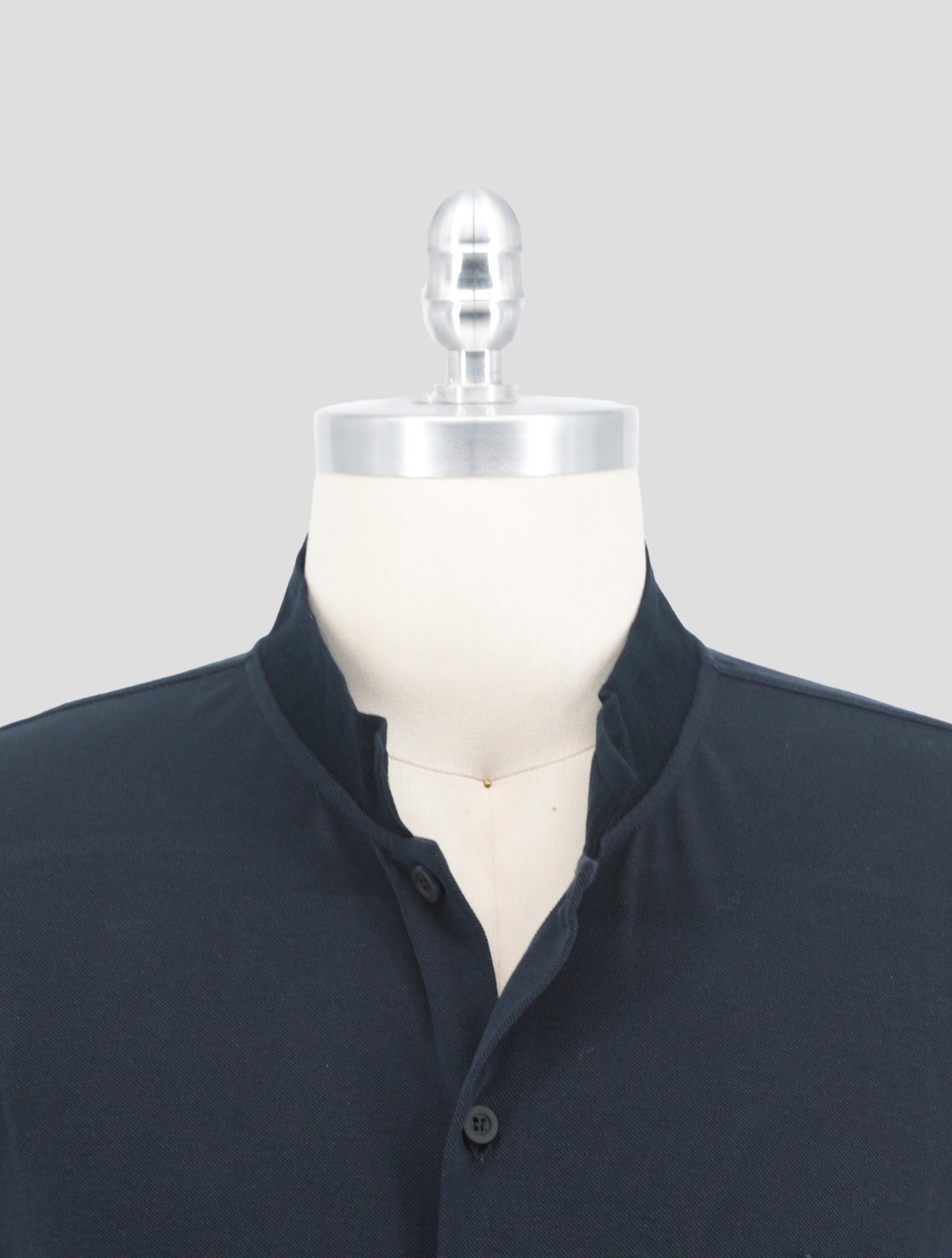 Kiton Knt Blue Cotton Silk Shirt