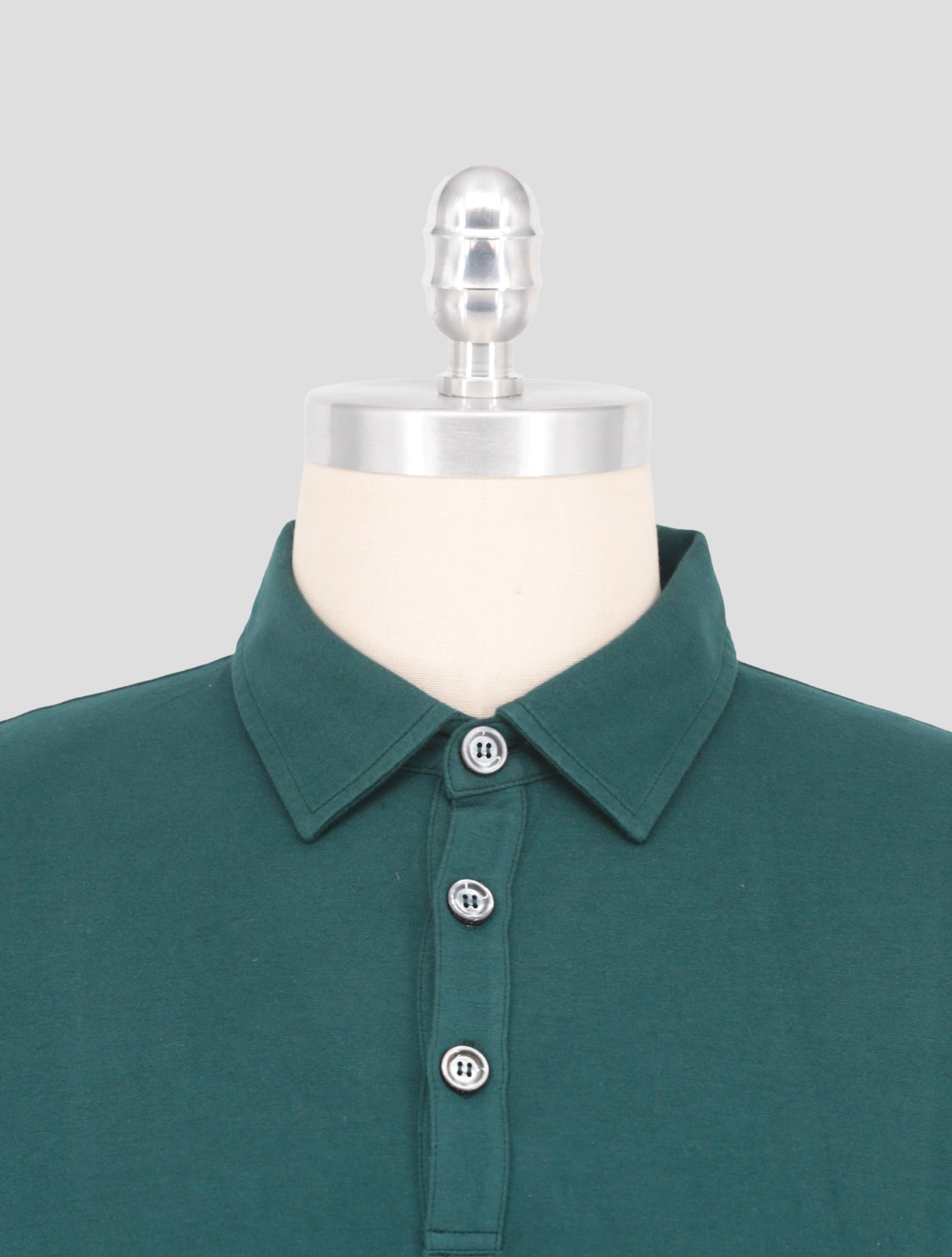 Kiton Green Cotton Cashmere Sweater Polo