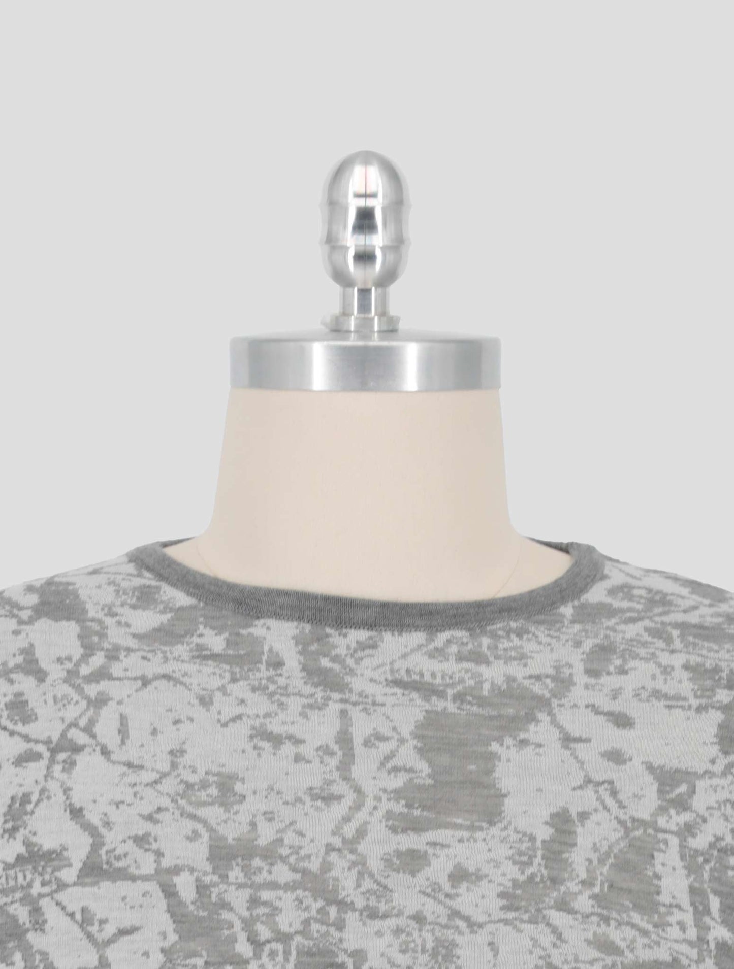 Kiton Gray White Cashmere Sweater Crewneck