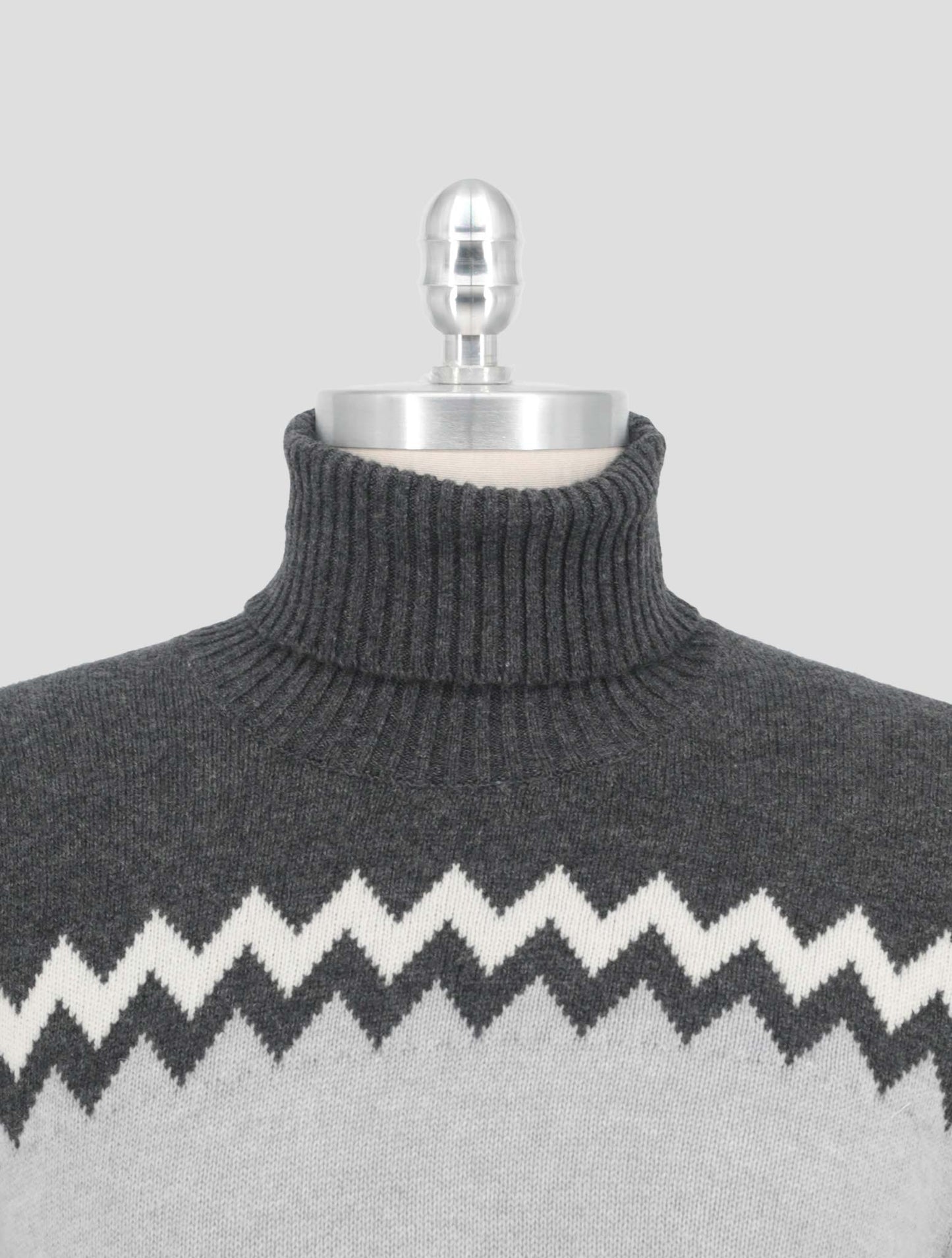 Kiton Gray Cashmere Sweater Turtleneck