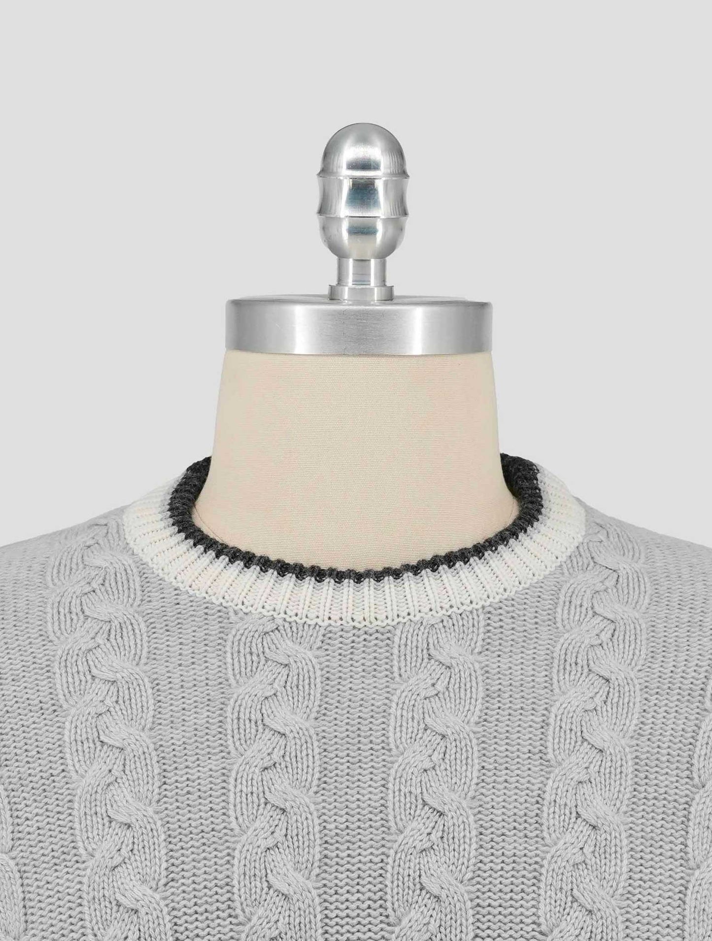 Kiton Gray Cashmere Sweater Crewneck