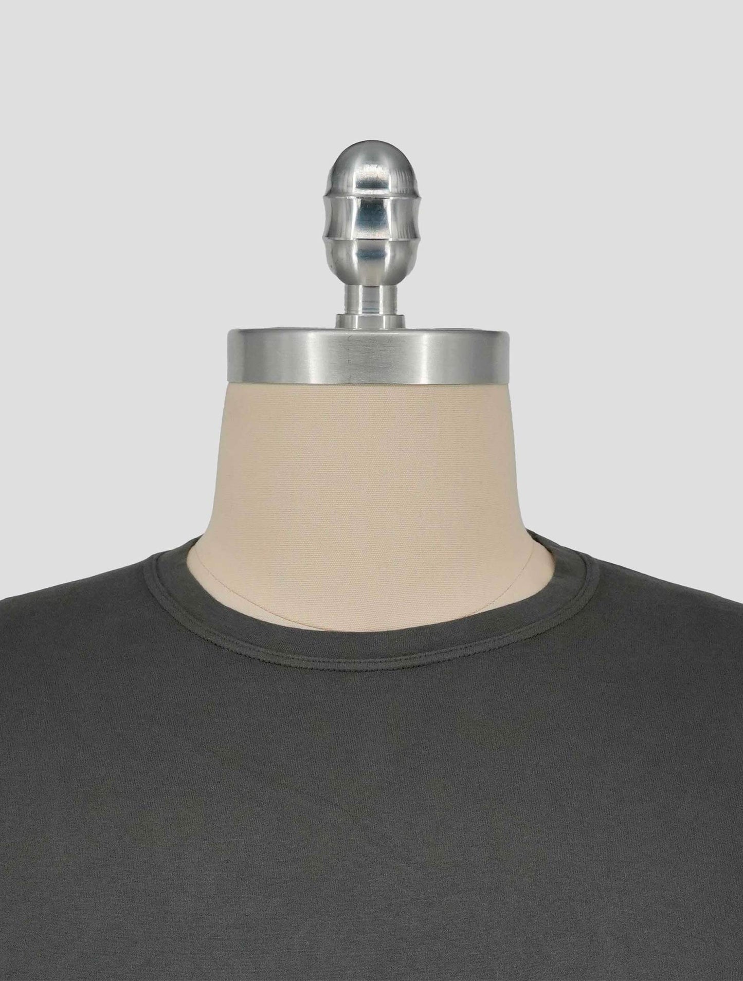 Kiton Gray Cotton Cashmere Sweater Crewneck