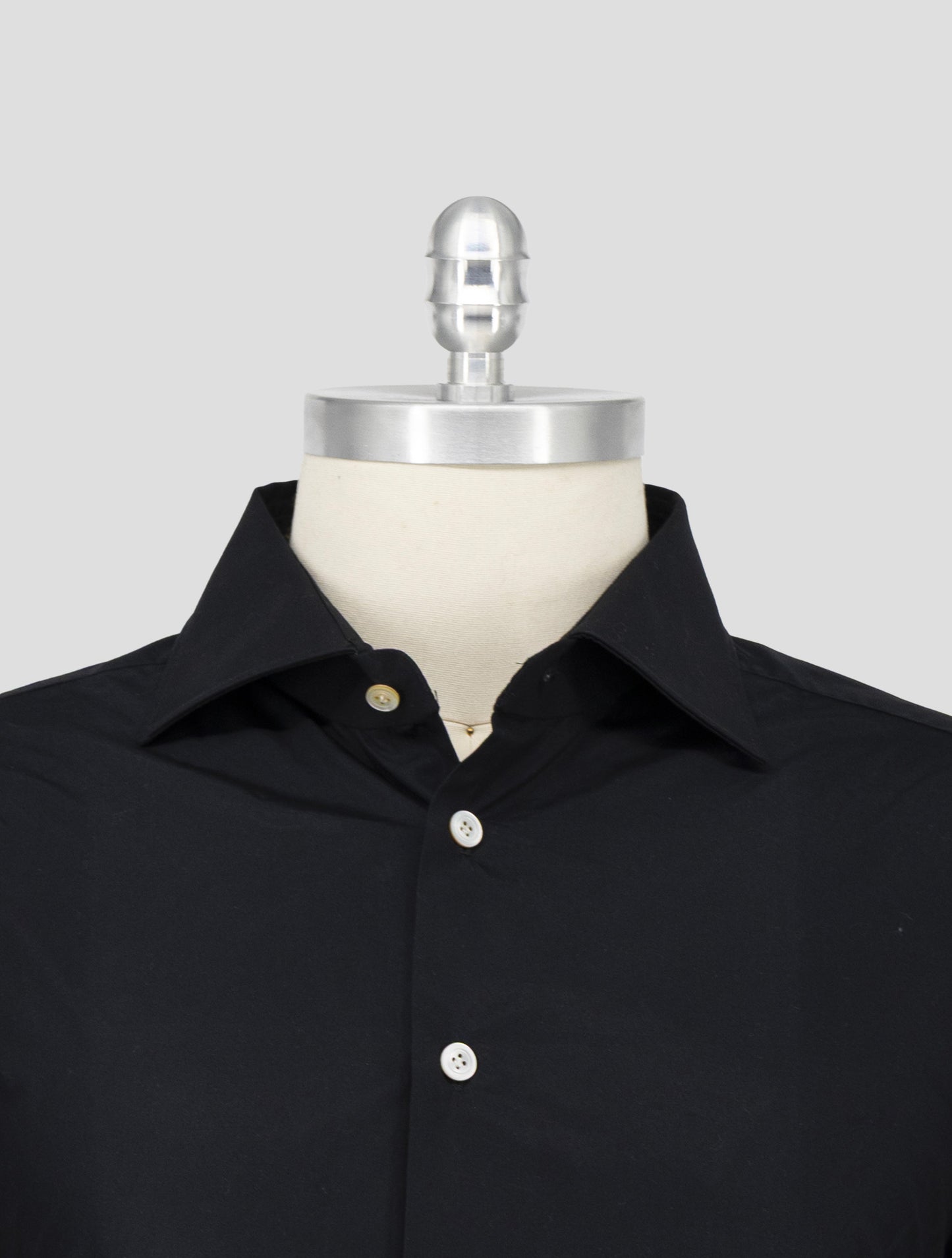Kiton Black Cotton Shirt