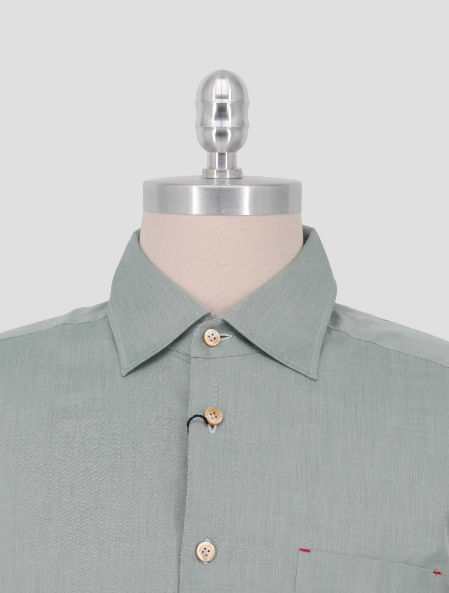 Kiton Green Cotton Shirt