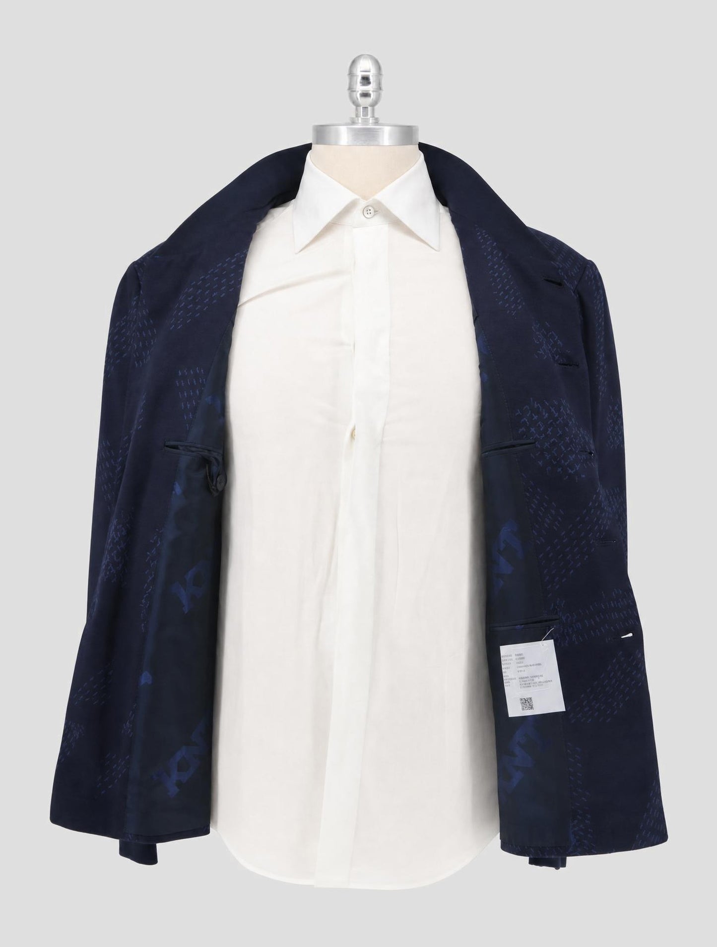 Kiton KNT Blue Wool Coat