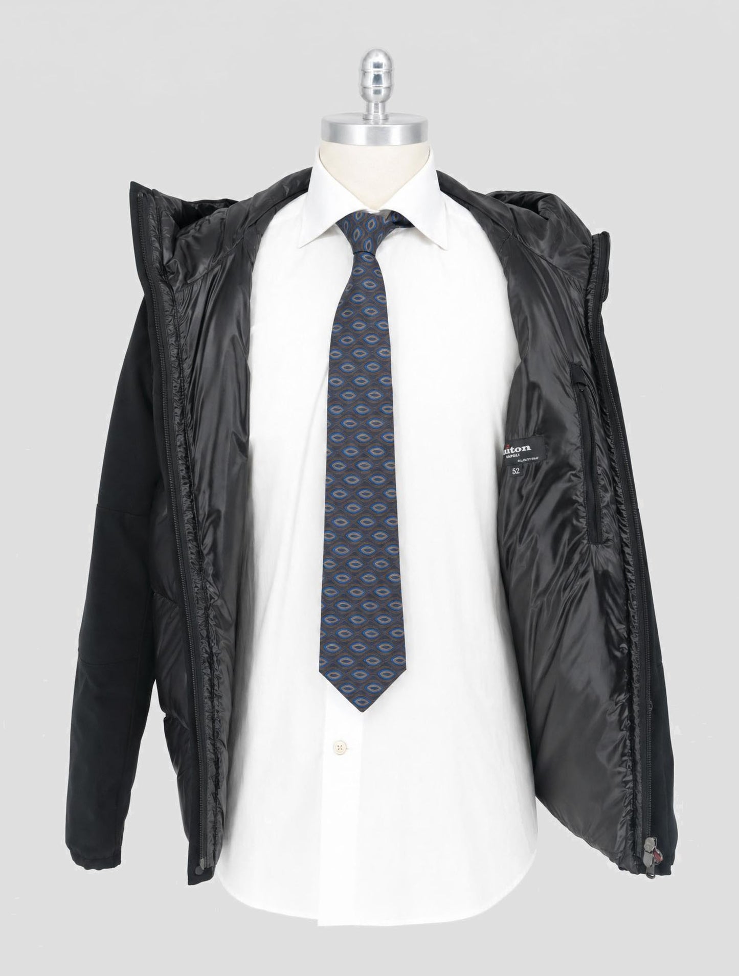 Kiton Black Pa Ea Pu Coat