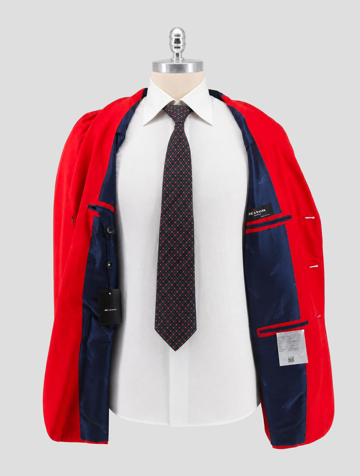 Kiton Red Cotton Blazer