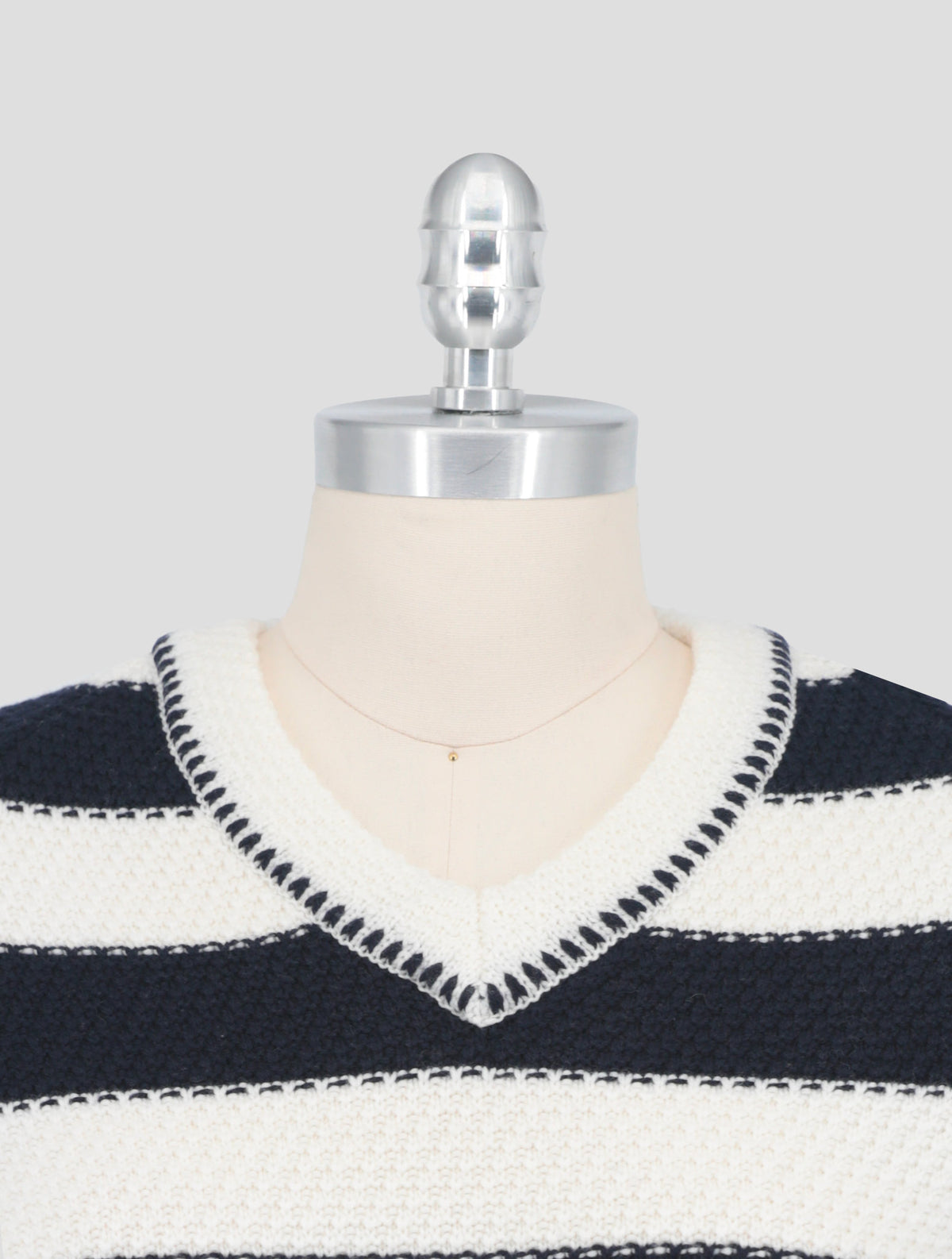 Kiton Blue Wool Sweater V-Neck Women