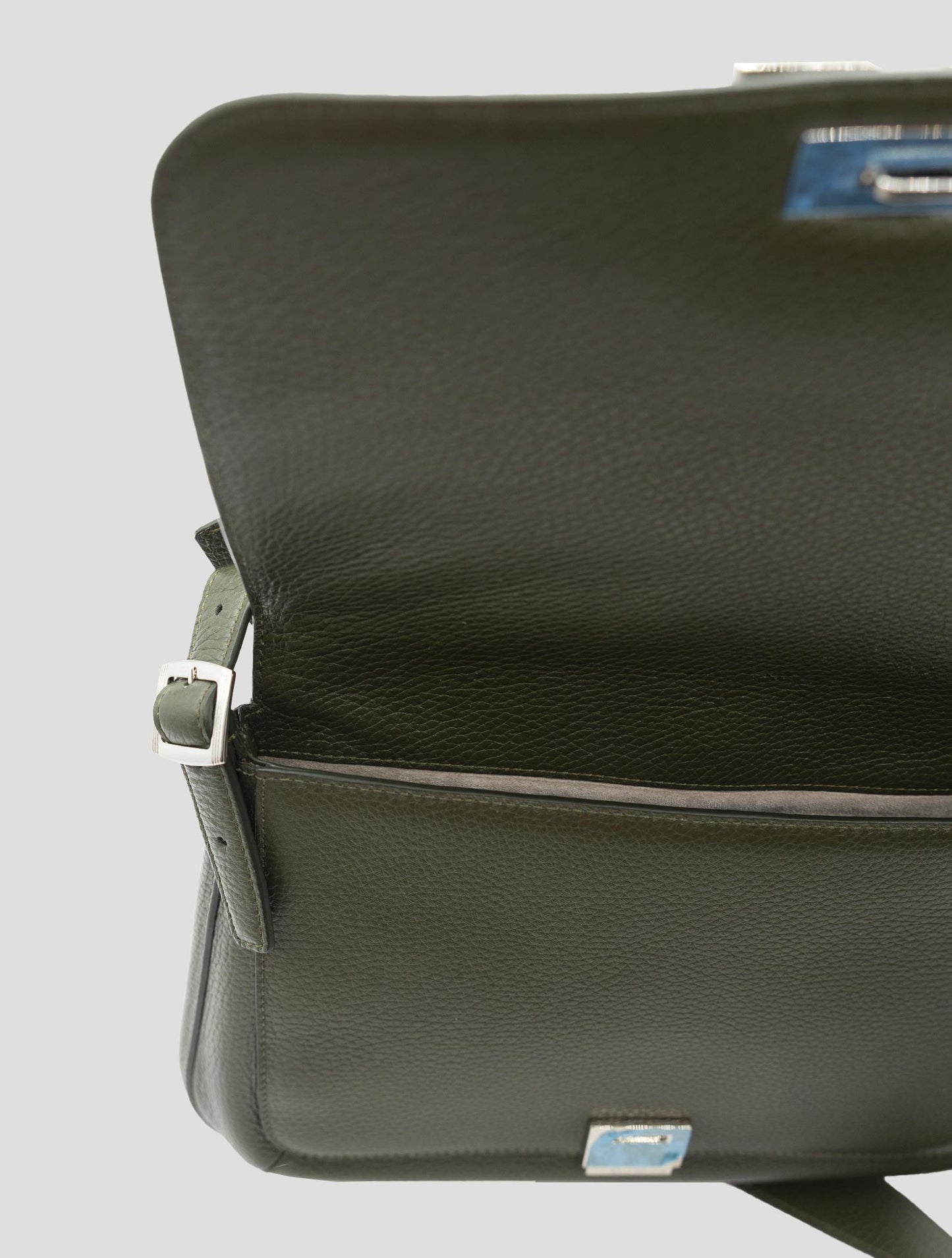 Kiton Green Leather Bag Women