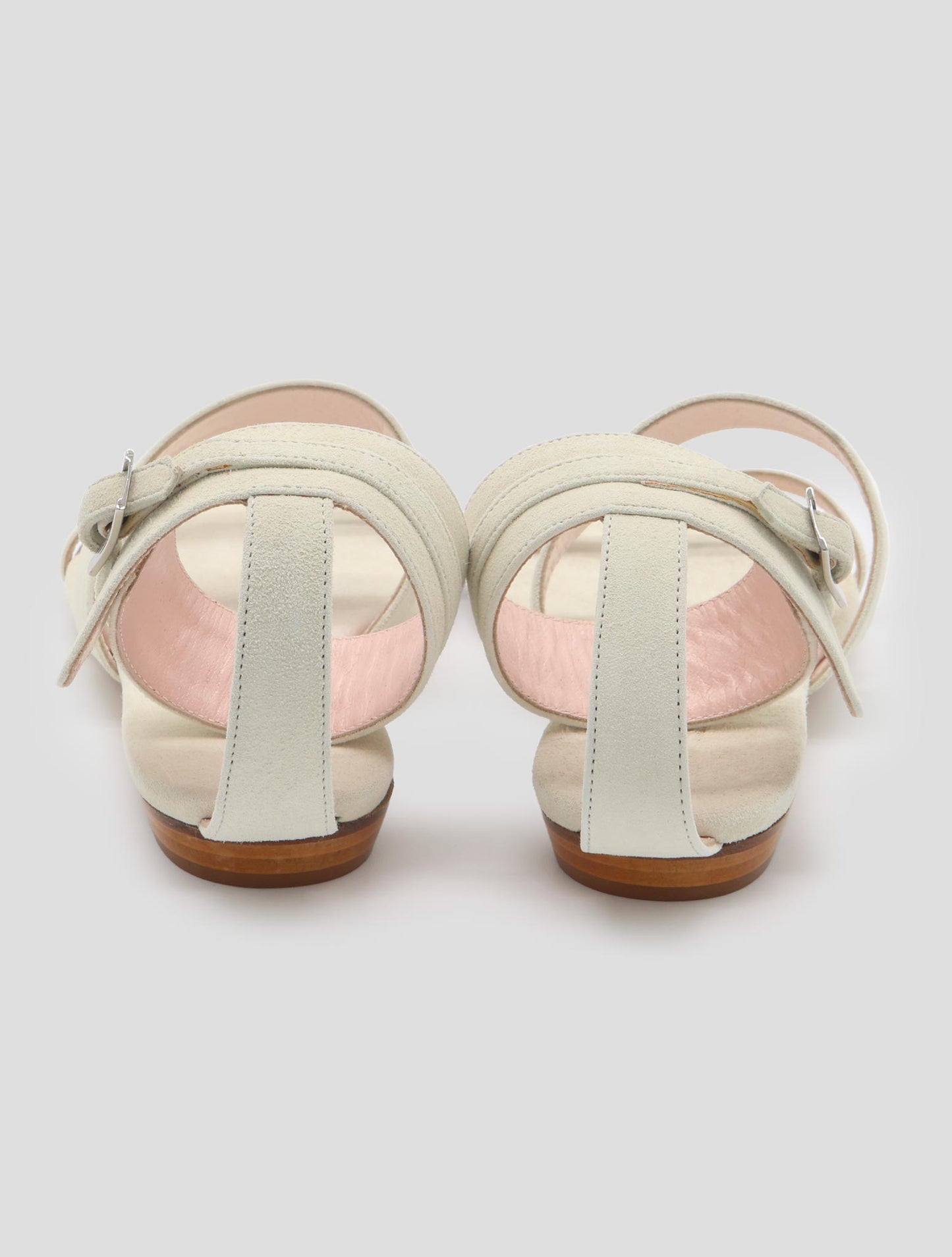 Kiton Beige Leather Suede Sandals Women