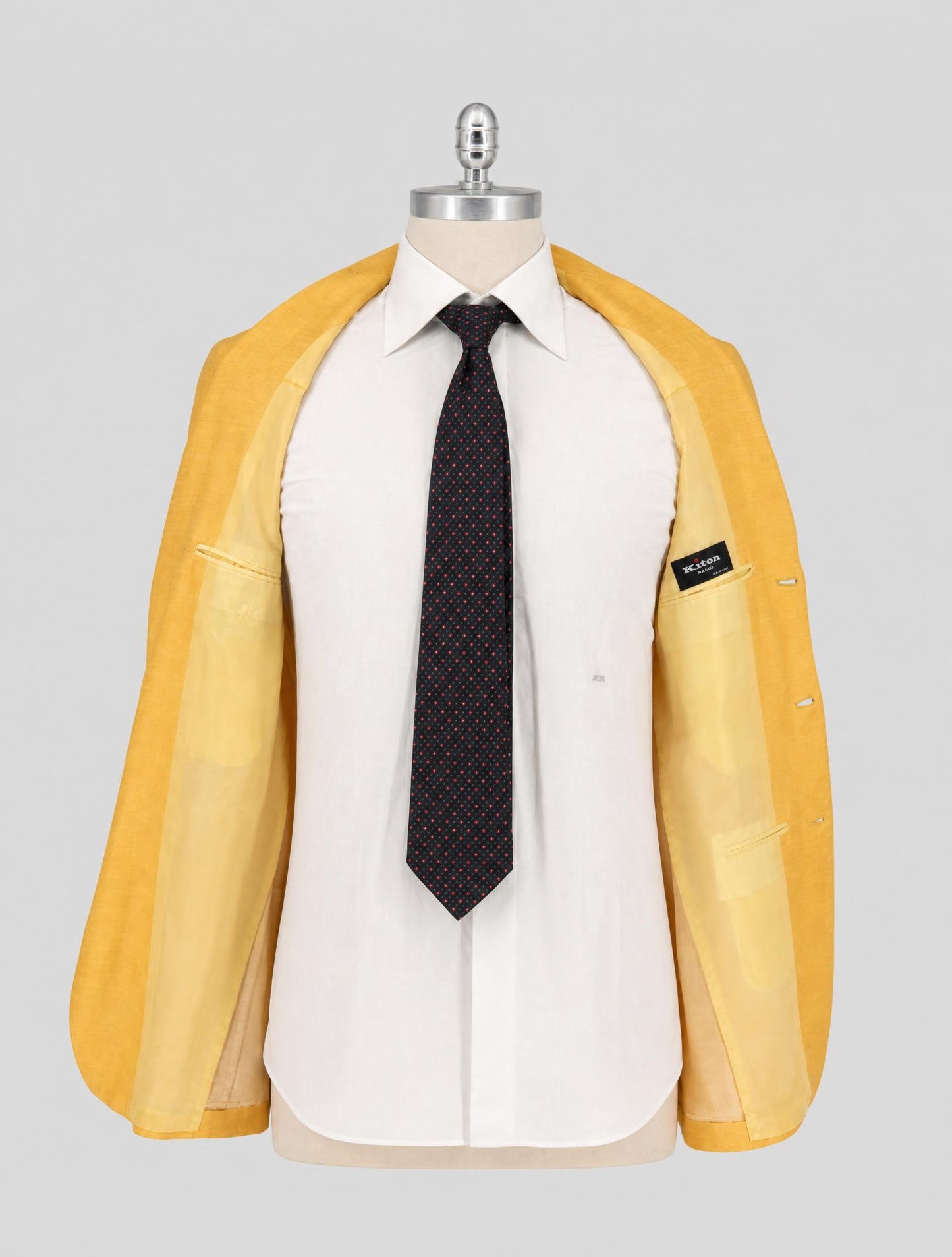 Kiton Yellow Cotton Linen Blazer