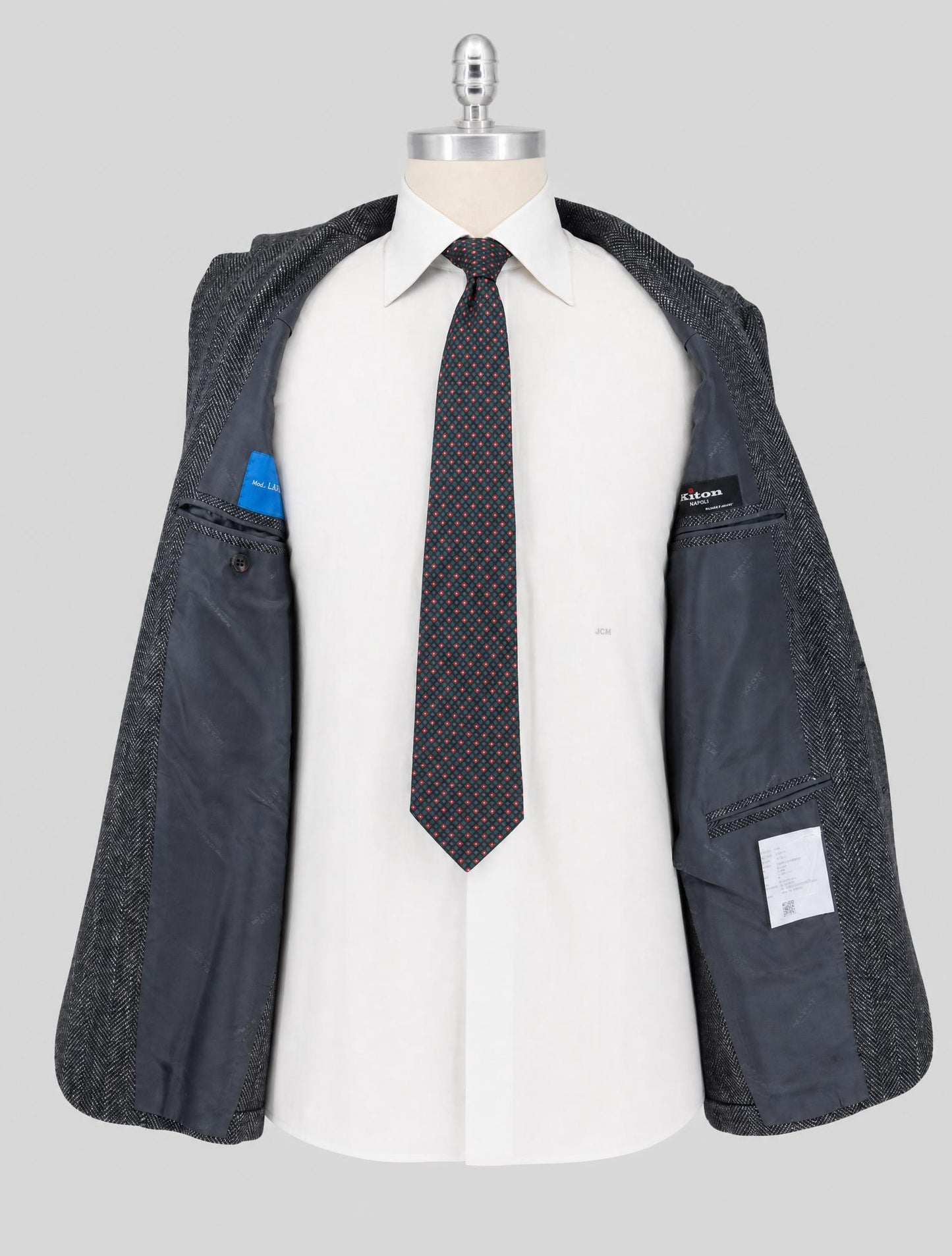 Kiton Gray Cashmere Virgin Wool Silk Linen Blazer