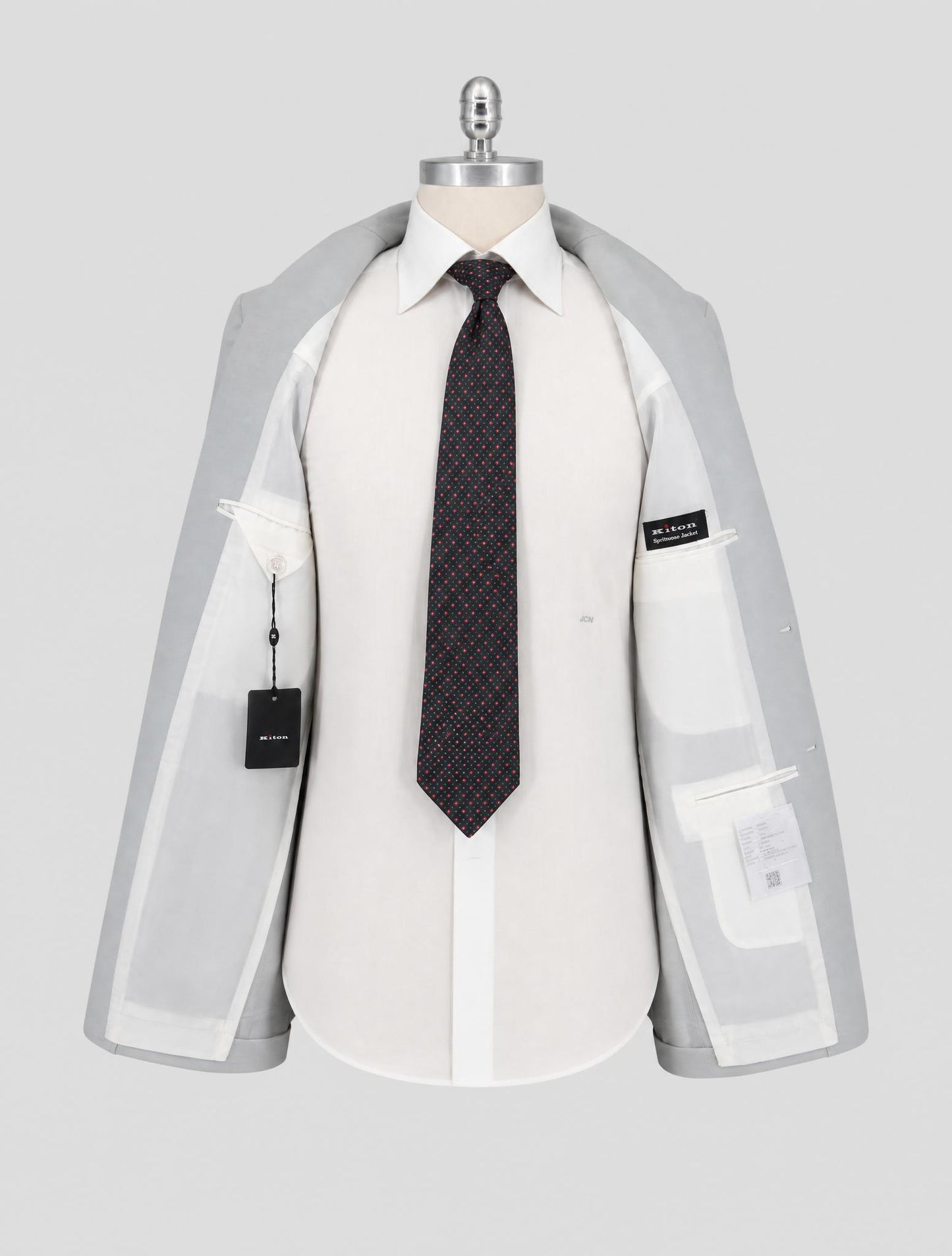 Kiton Gray Cotton Ea Blazer