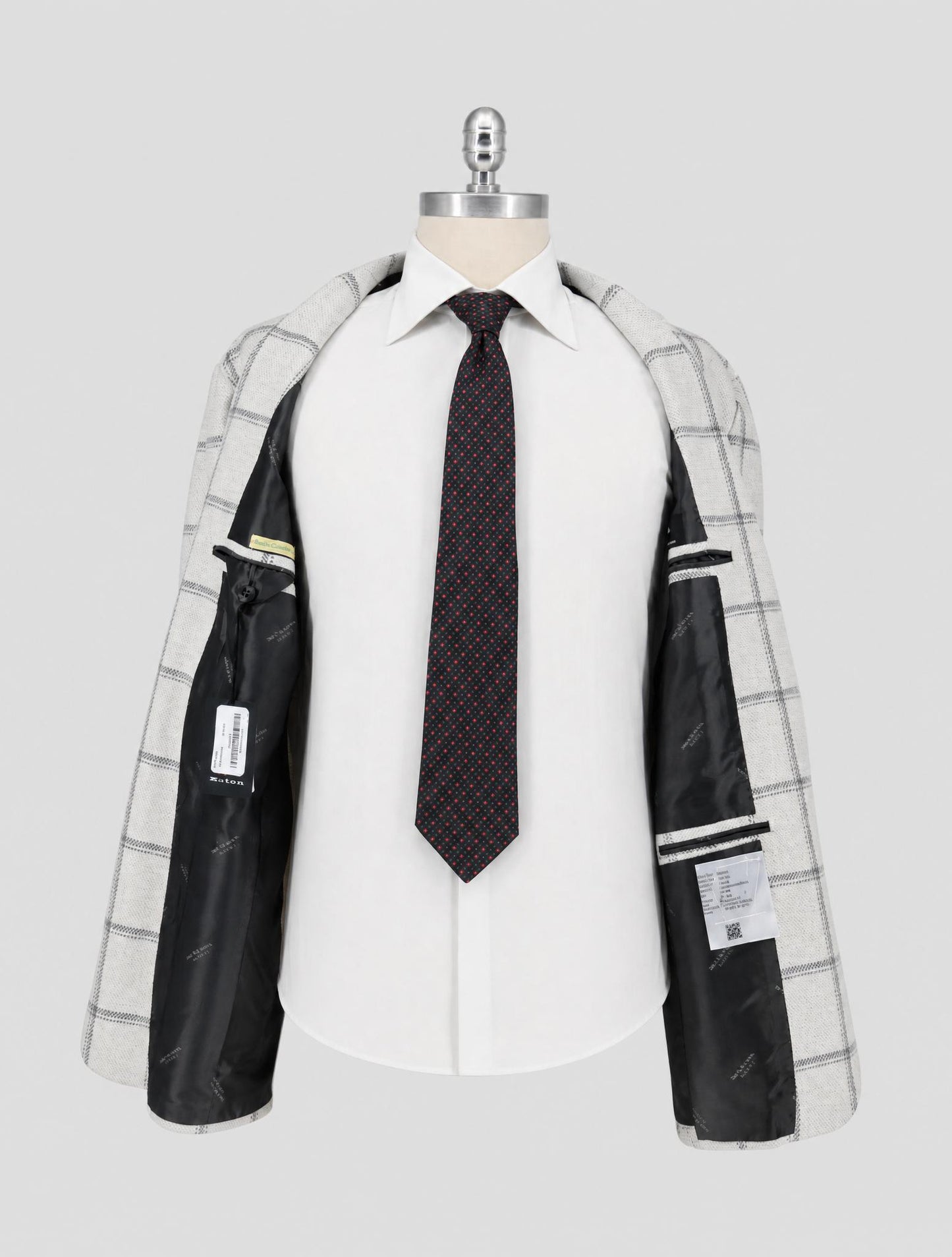 Kiton Gray White Cashmere Blazer