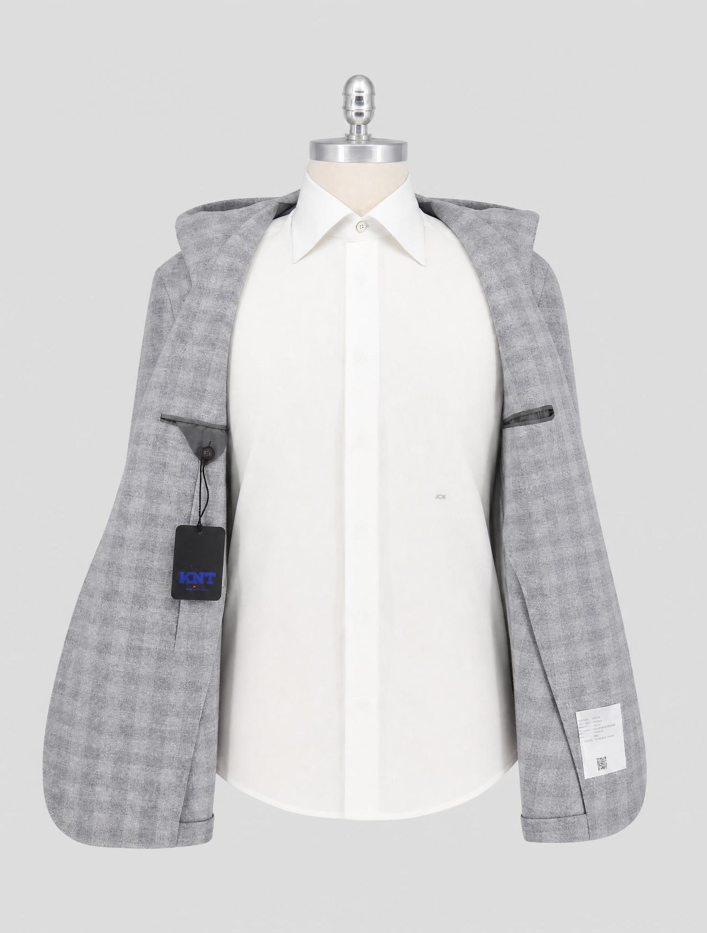 Kiton Knt Gray Virgin Wool Blazer