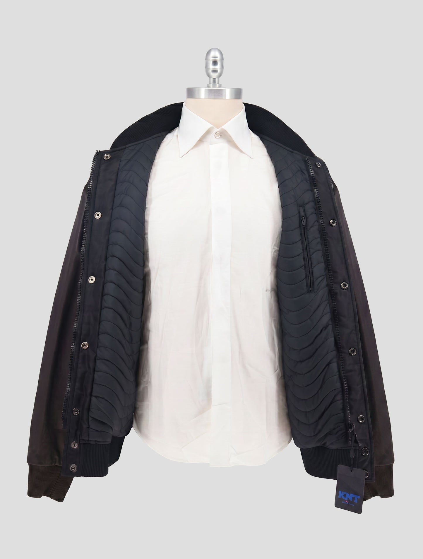 Kiton Blue Brown Pa Leather Coat