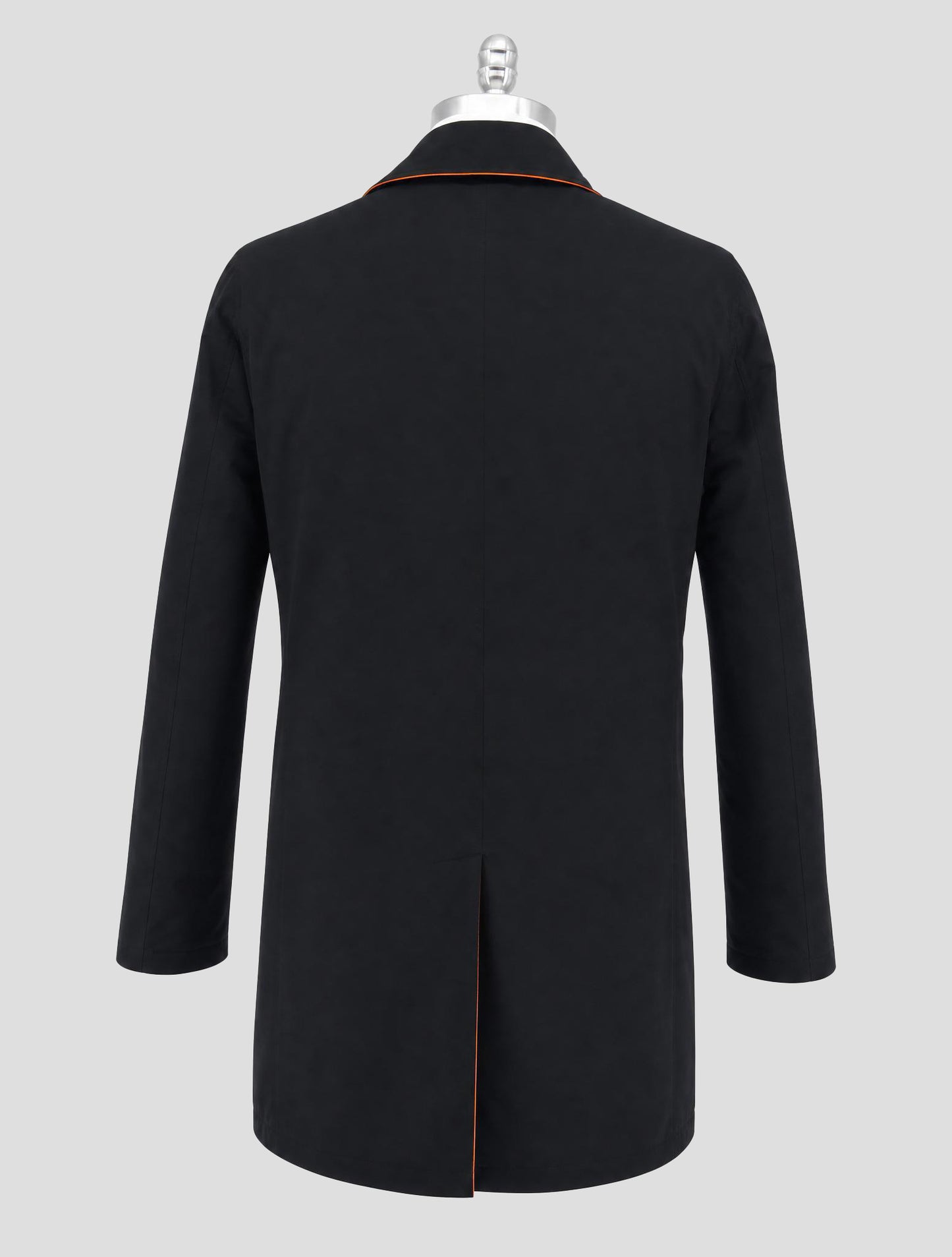 Kiton Knt Orange Black Pl Reverse Overcoat