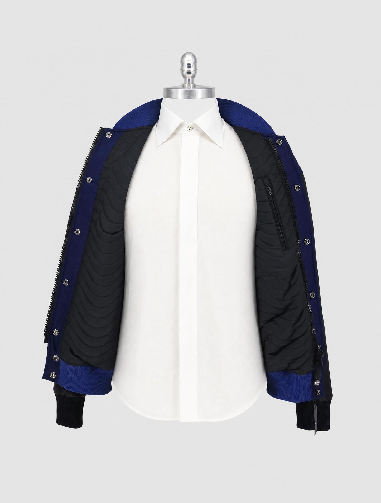 Kiton Knt Blue Pa Leather Coat